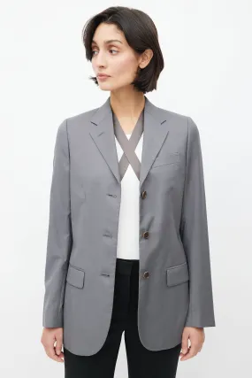 1990's Criss Cross Strap Wool Blazer