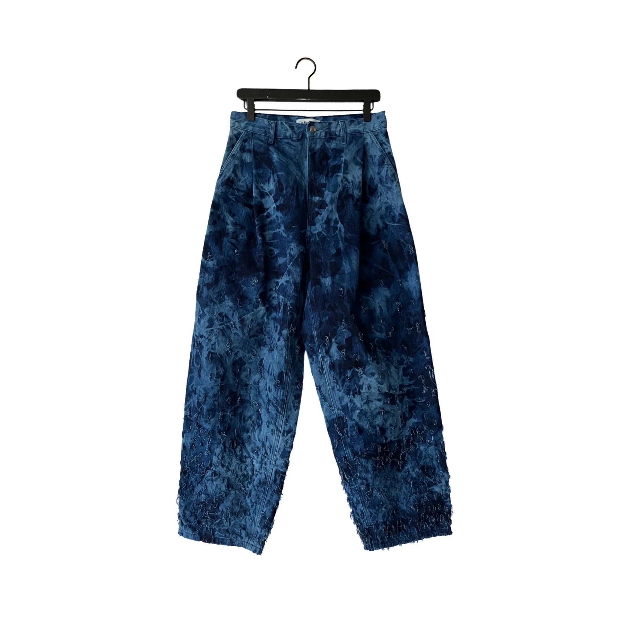 2-Piece Distressed Denim Set (Pullover & Pants) in Maritime / MEDIUM (or slim Large)