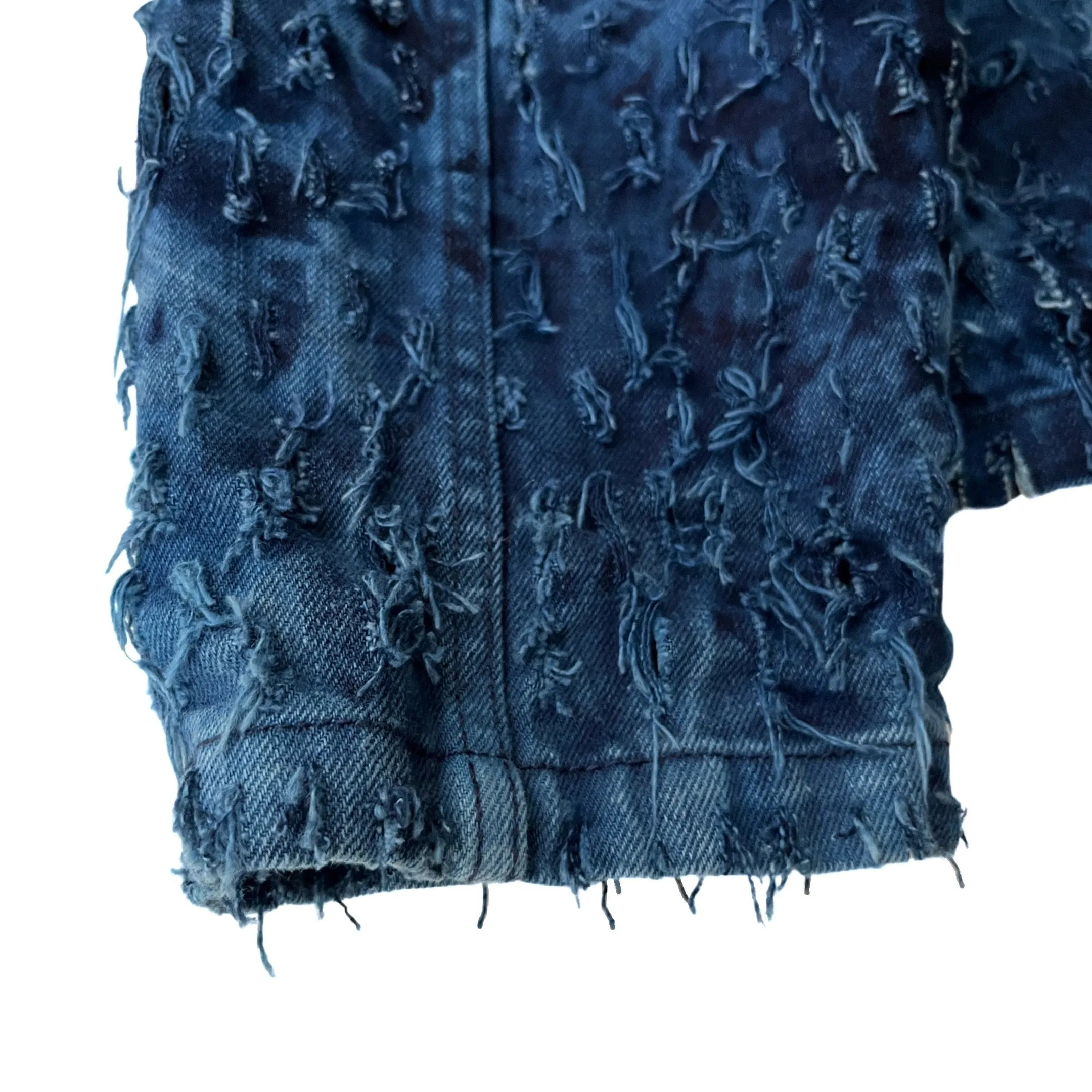 2-Piece Distressed Denim Set (Pullover & Pants) in Maritime / MEDIUM (or slim Large)