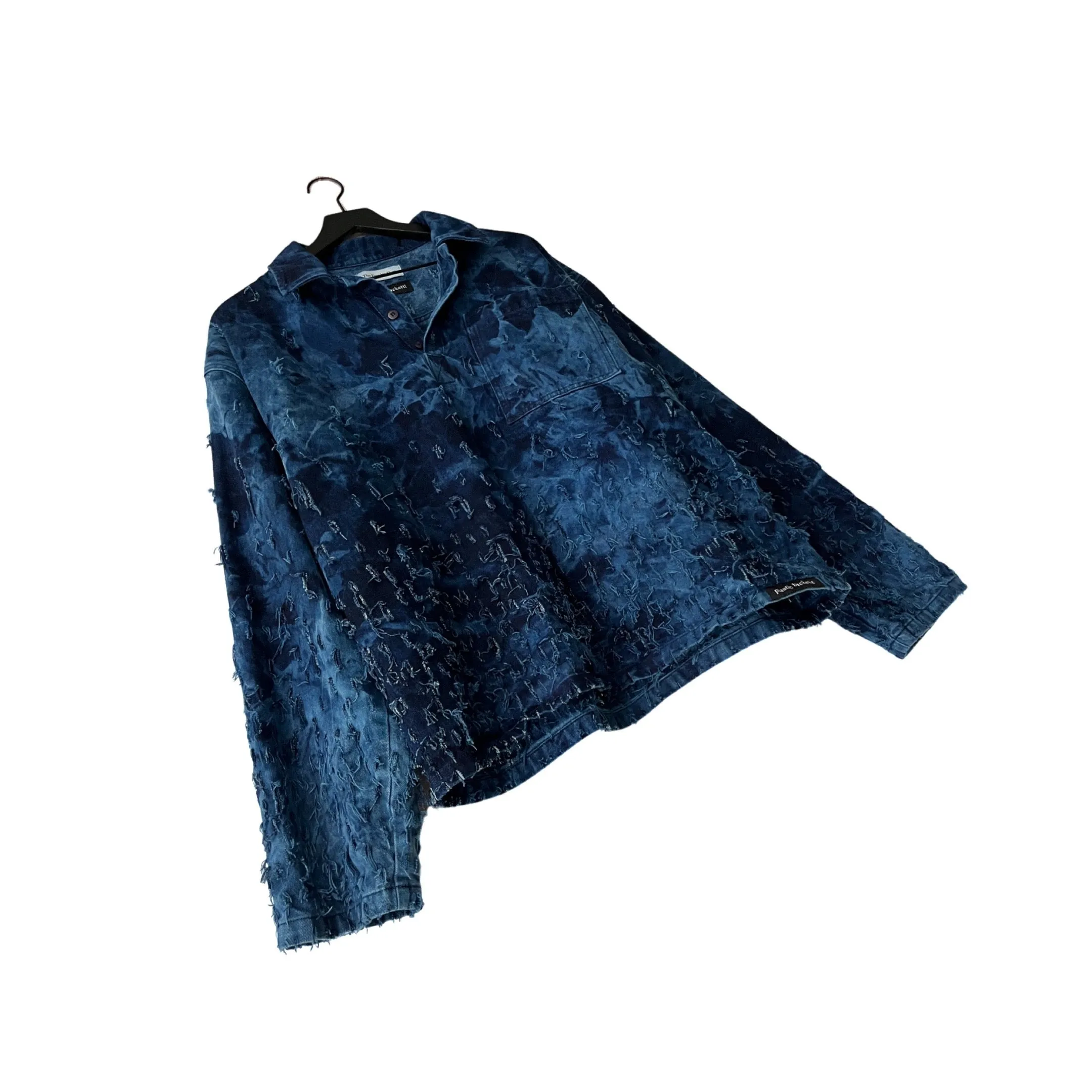 2-Piece Distressed Denim Set (Pullover & Pants) in Maritime / MEDIUM (or slim Large)