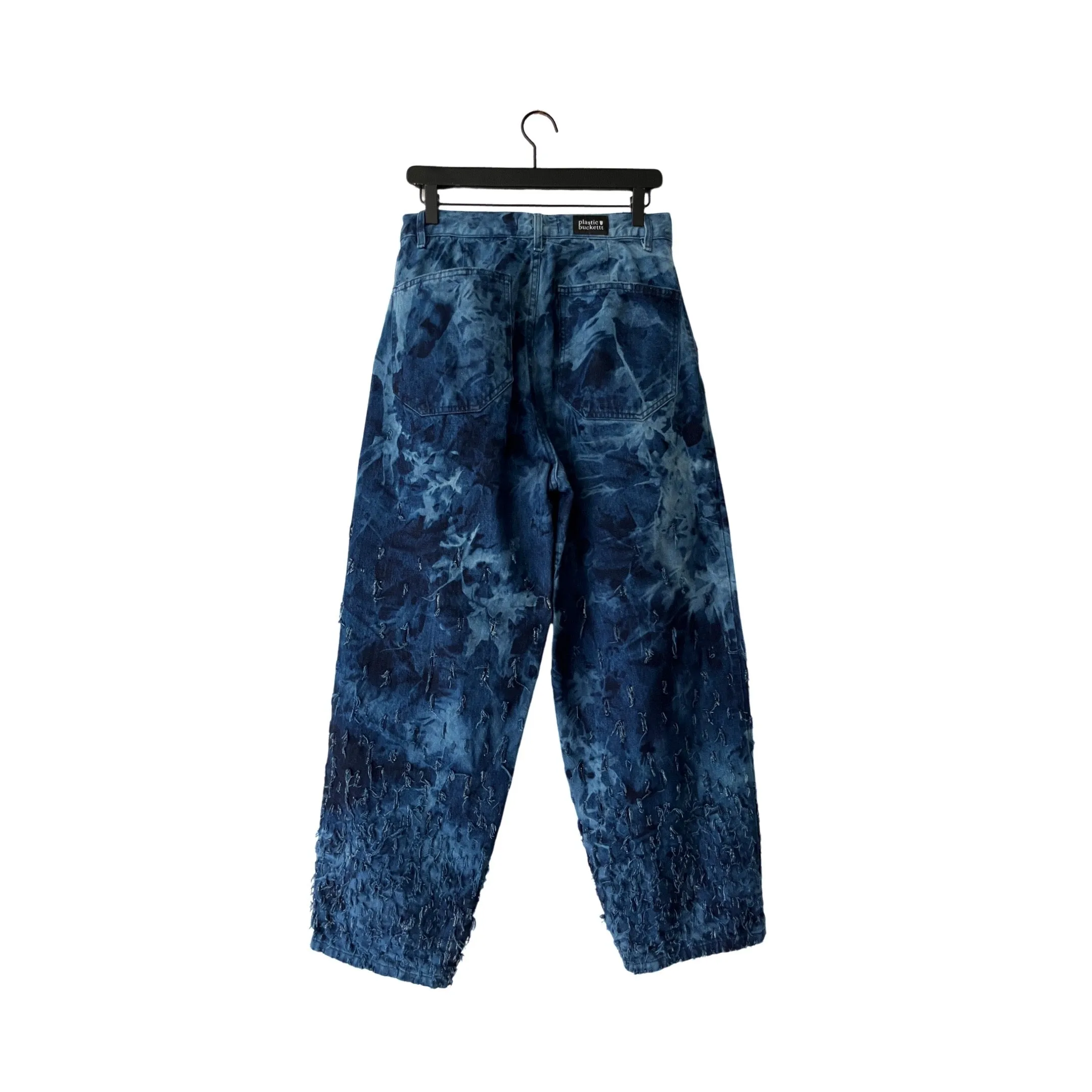 2-Piece Distressed Denim Set (Pullover & Pants) in Maritime / MEDIUM (or slim Large)