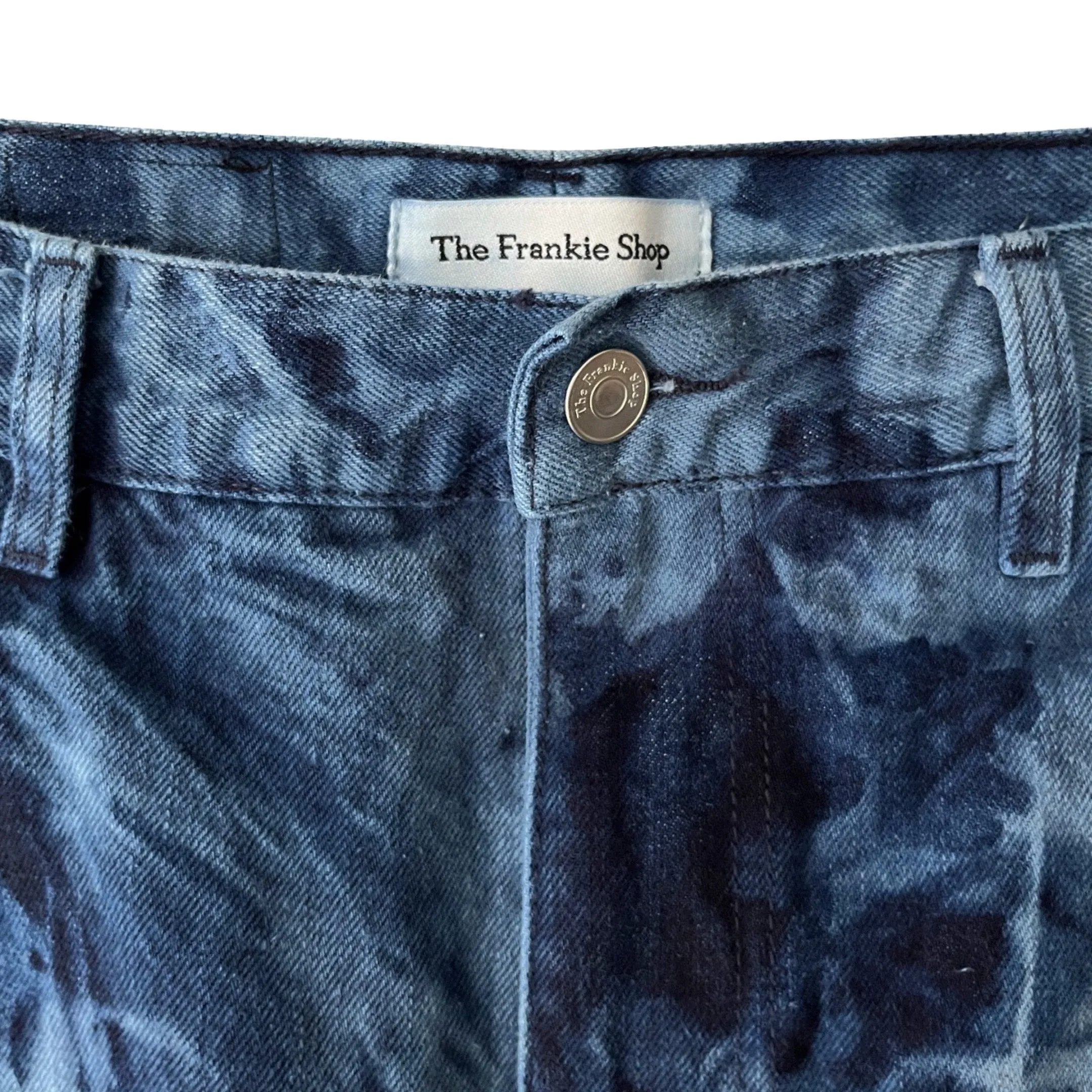 2-Piece Distressed Denim Set (Pullover & Pants) in Maritime / MEDIUM (or slim Large)