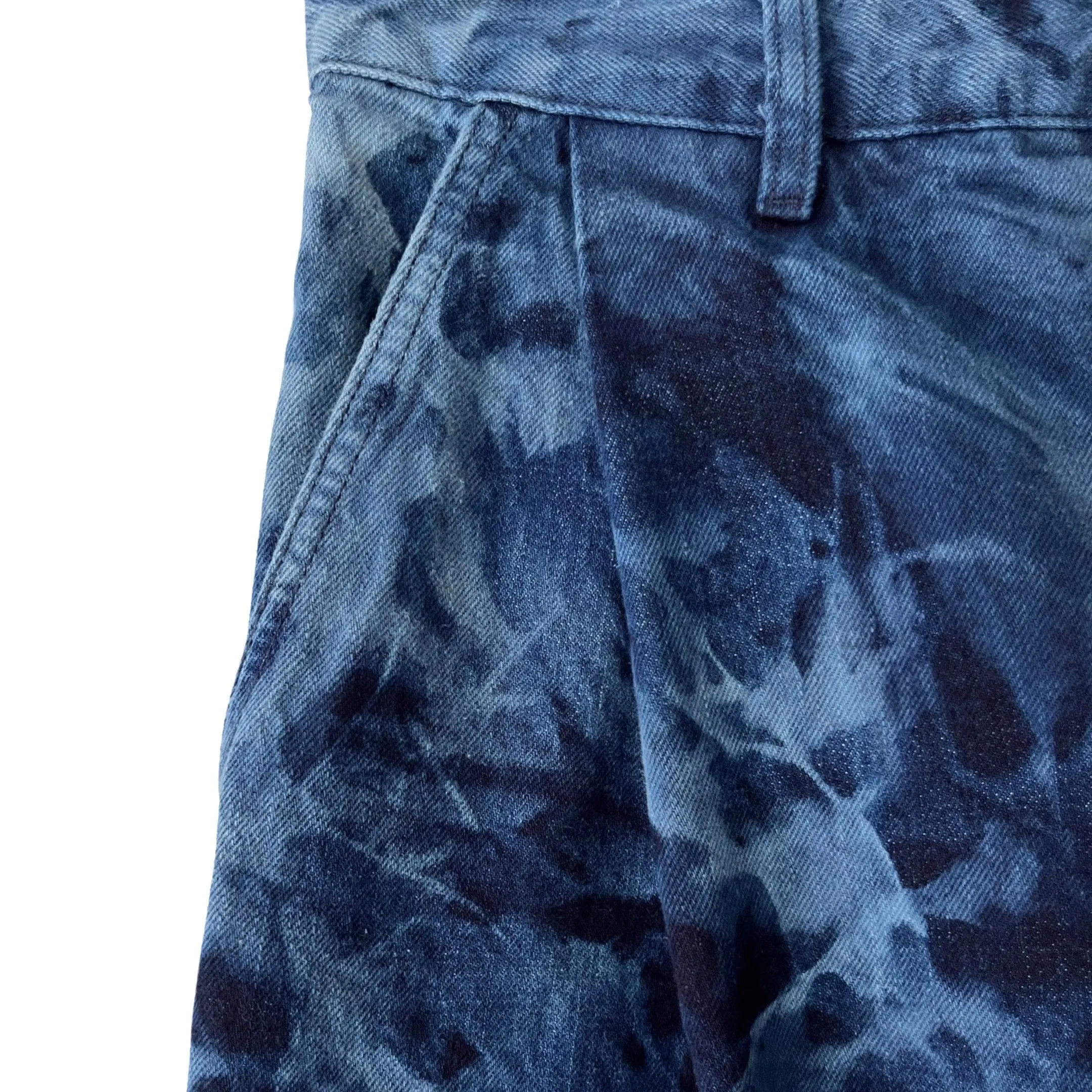 2-Piece Distressed Denim Set (Pullover & Pants) in Maritime / MEDIUM (or slim Large)