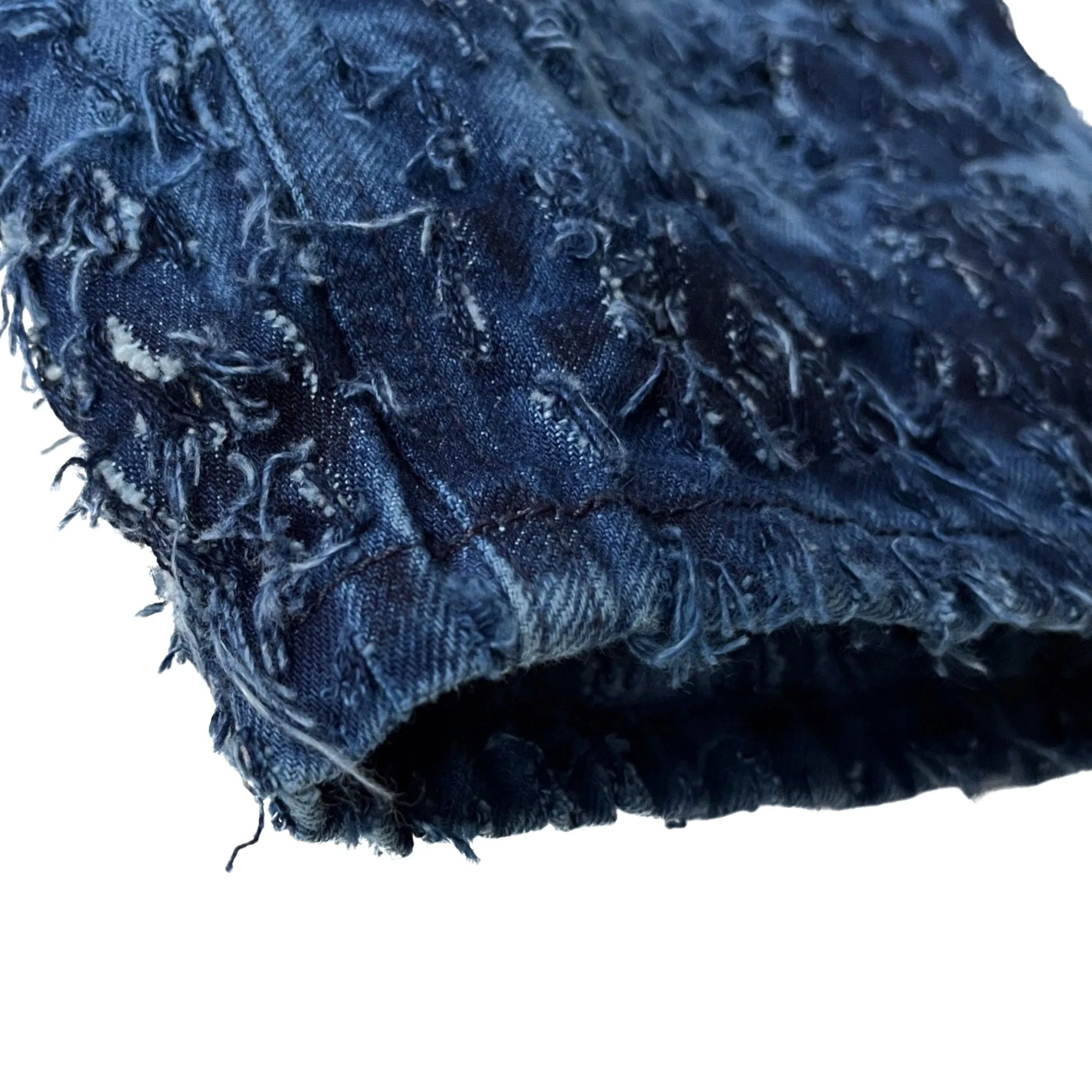 2-Piece Distressed Denim Set (Pullover & Pants) in Maritime / MEDIUM (or slim Large)