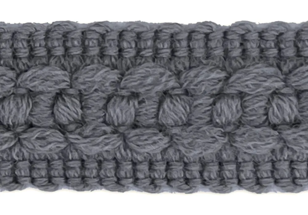 7/8" Dove Grey Wool Gimp Trim (Made in Japan)