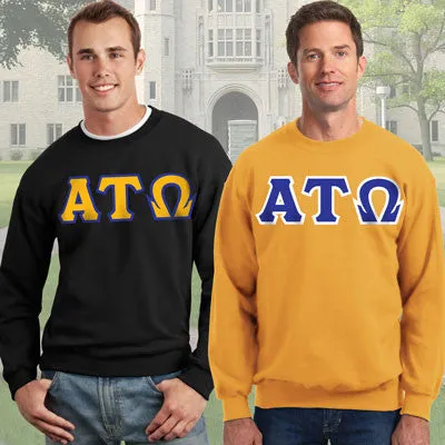 Alpha Tau Omega 9oz. Crewneck Sweatshirt, 2-Pack Bundle Deal - G120 - TWILL