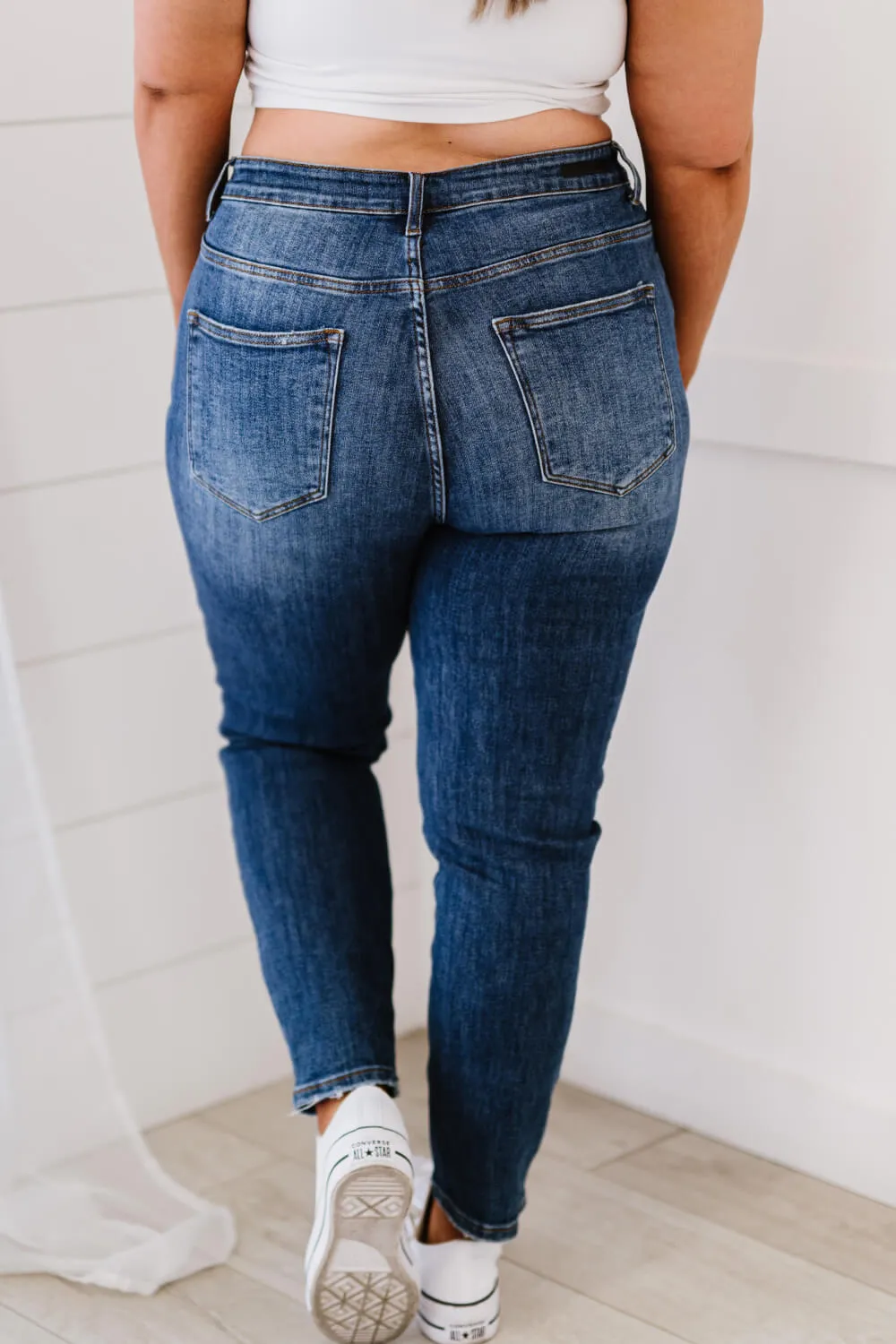 Amber Full Size Run High-Waisted Distressed Skinny Jeans