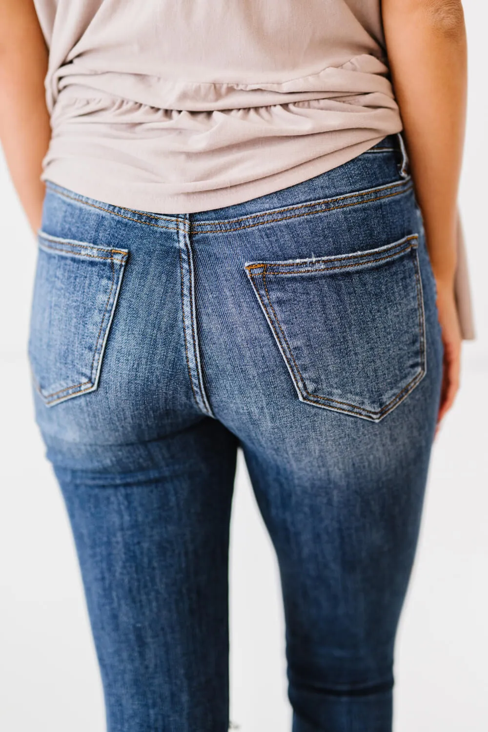 Amber Full Size Run High-Waisted Distressed Skinny Jeans
