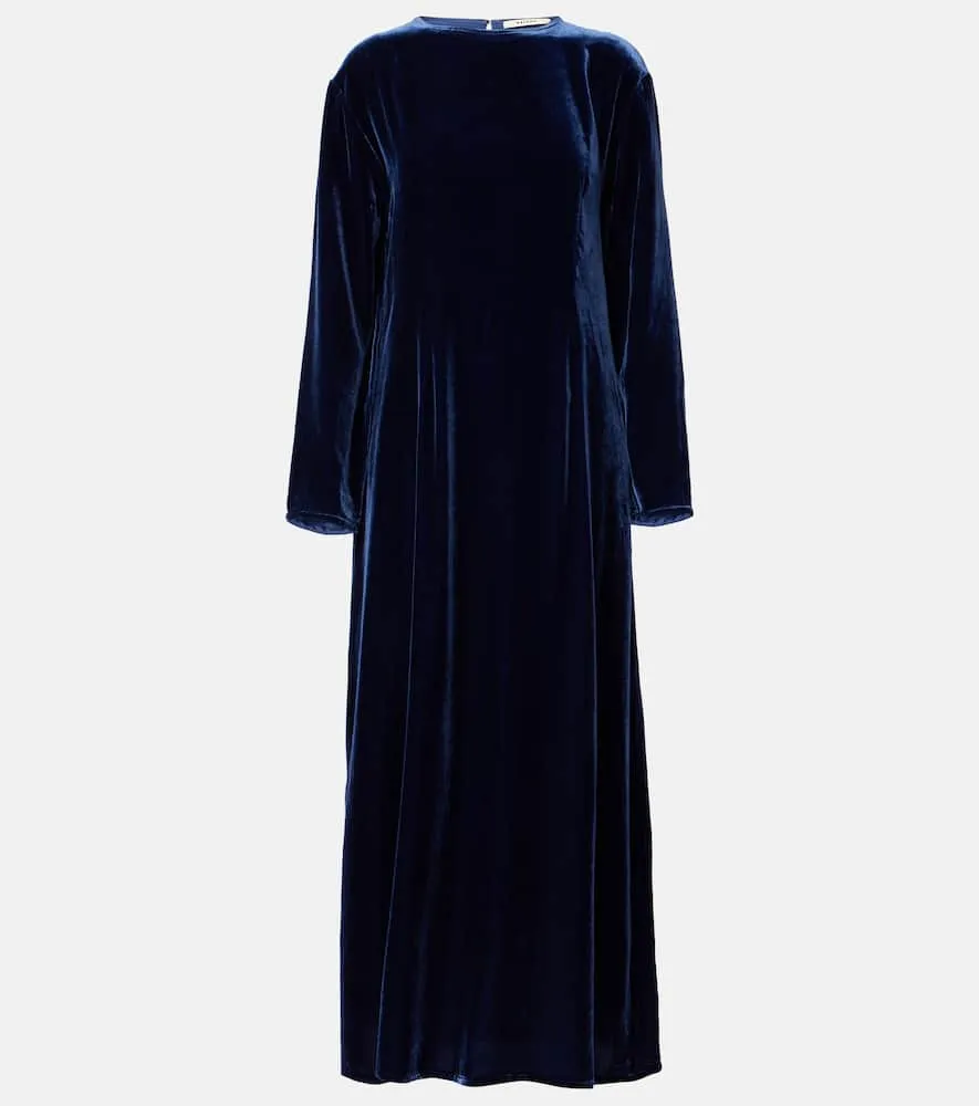 Asceno Jody velvet maxi dress