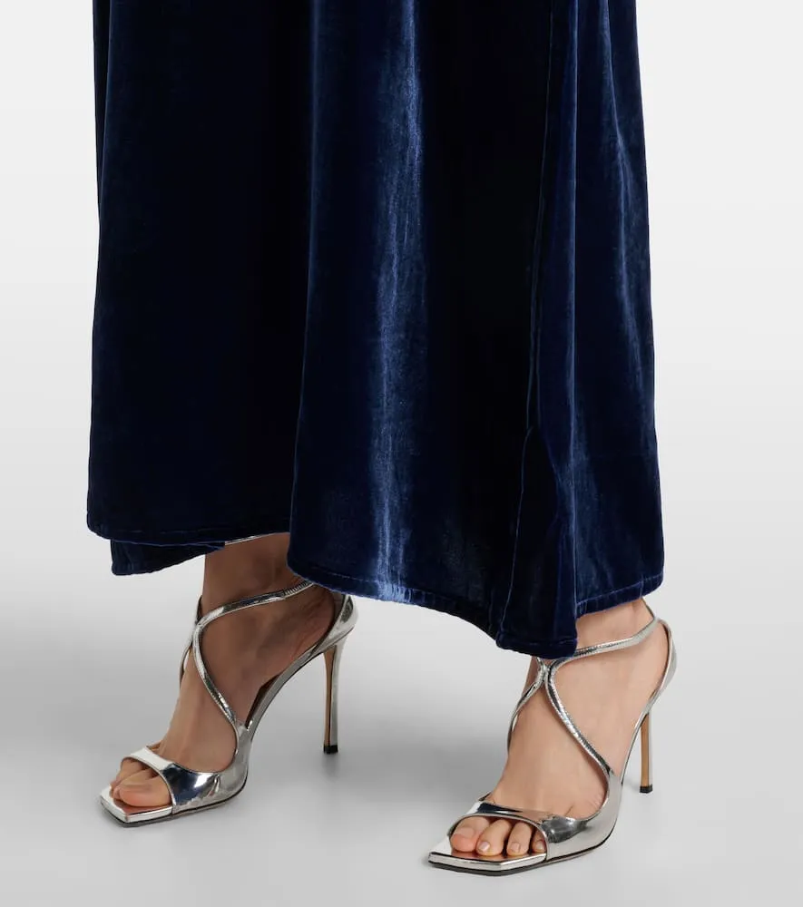 Asceno Jody velvet maxi dress