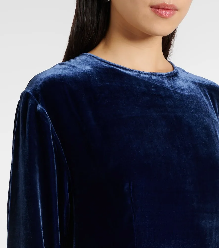 Asceno Jody velvet maxi dress