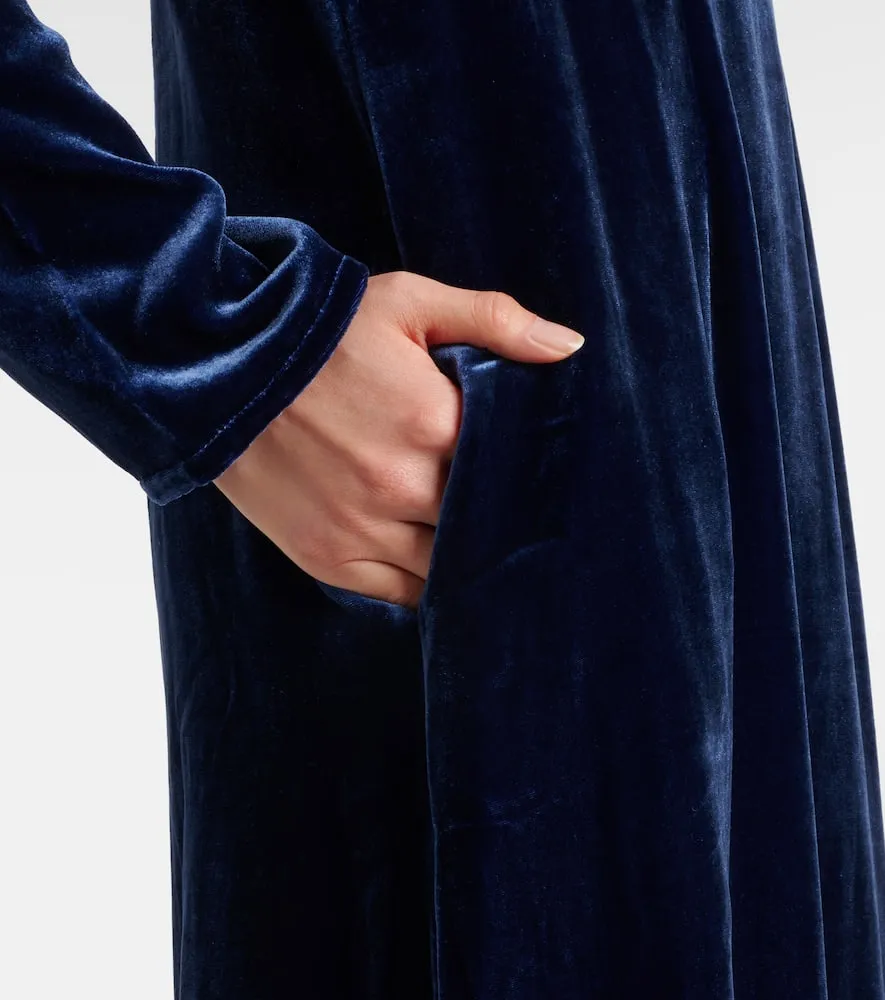 Asceno Jody velvet maxi dress