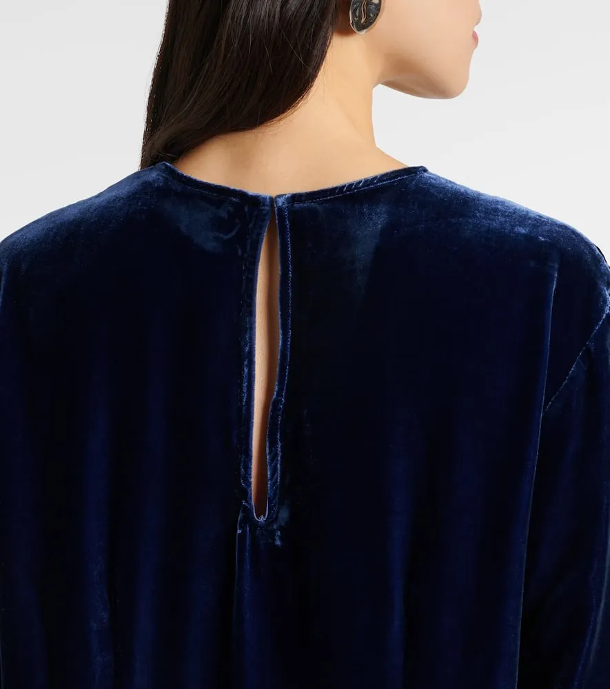 Asceno Jody velvet maxi dress