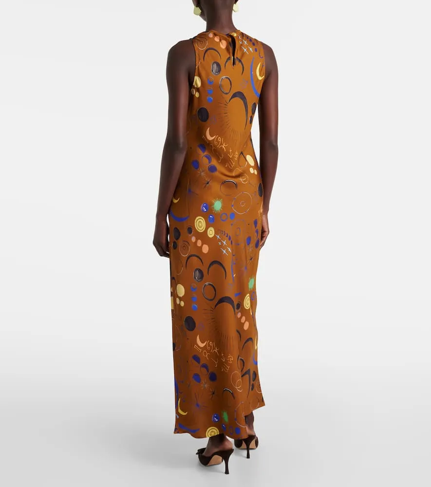 Asceno Valencia silk satin slip dress