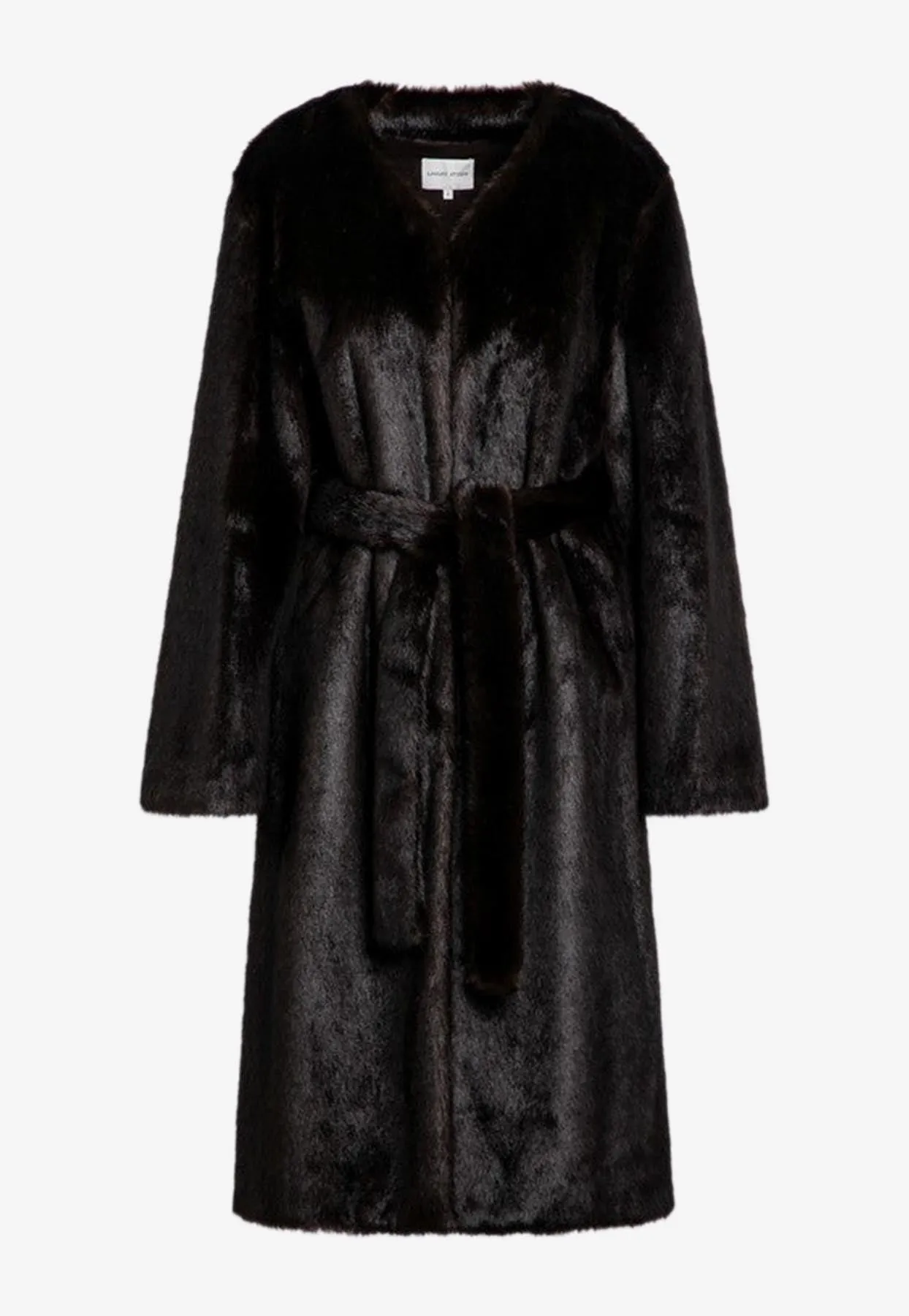 Belted Faux Fur Coat