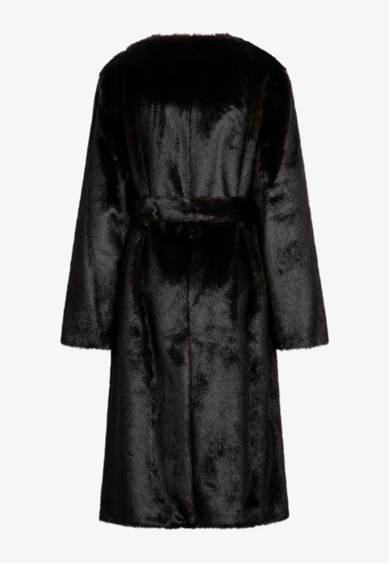 Belted Faux Fur Coat