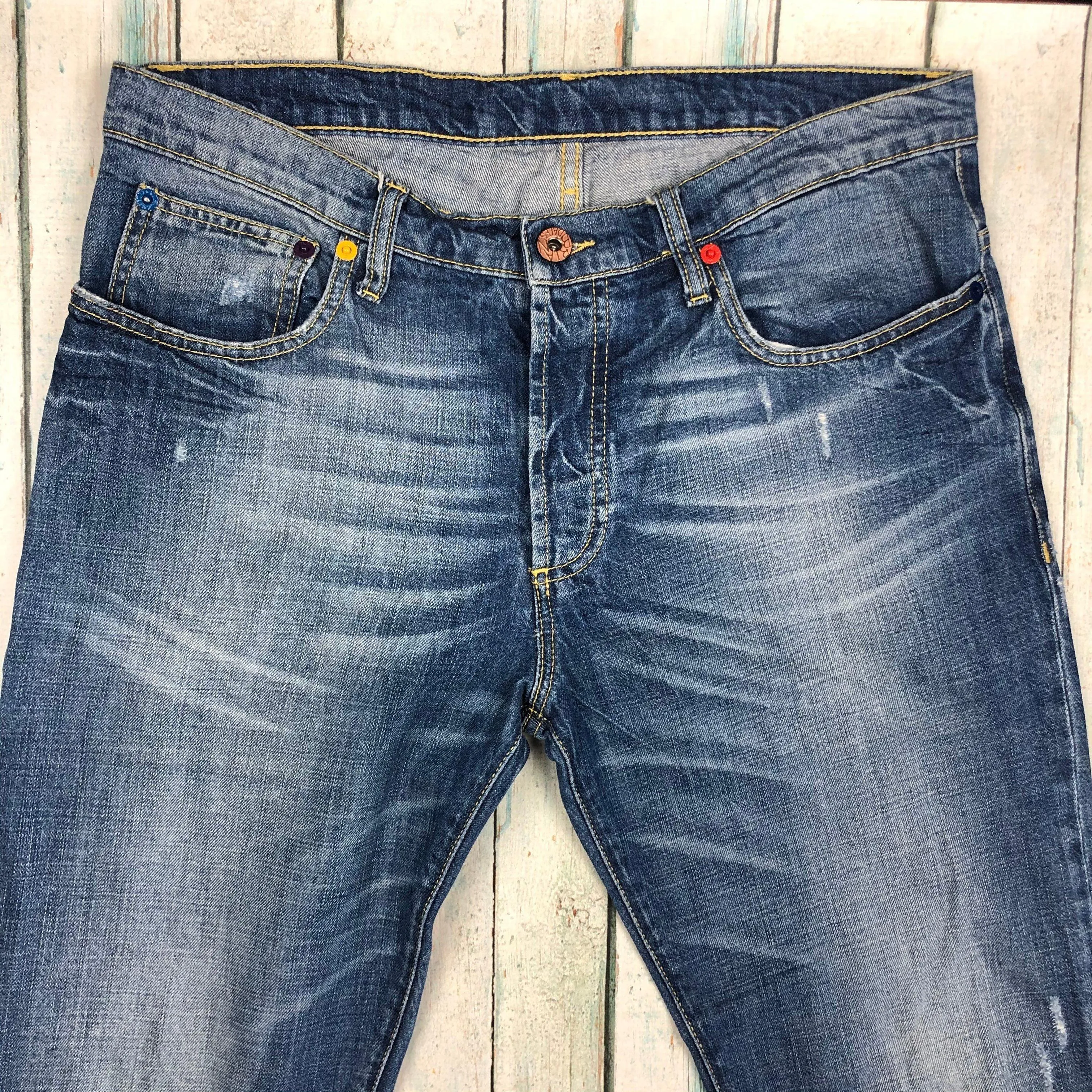 Brian Dales Mens Distressed Slim Leg Jeans - Size 31