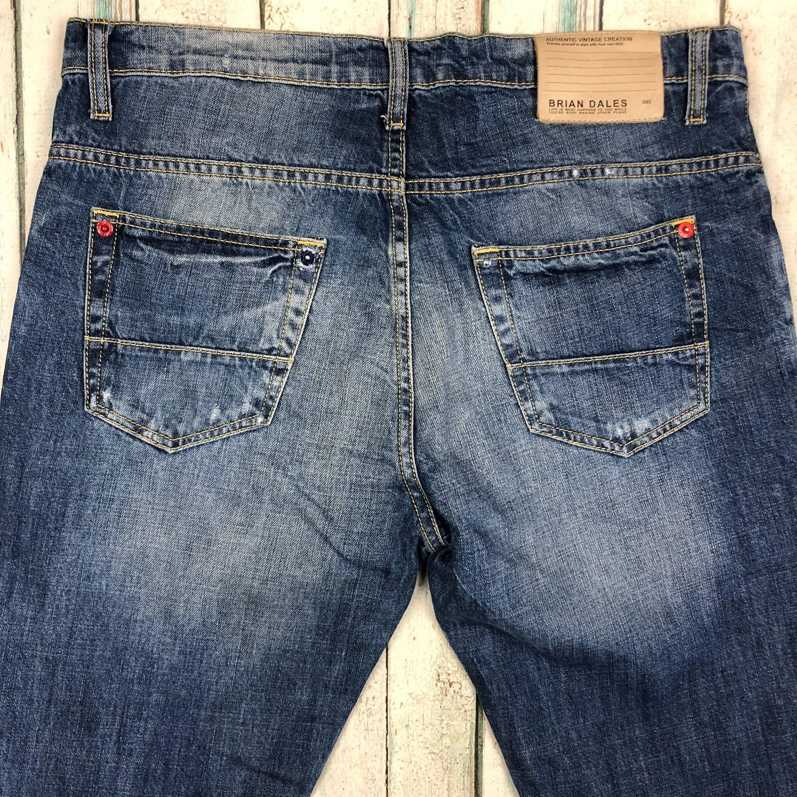 Brian Dales Mens Distressed Slim Leg Jeans - Size 31