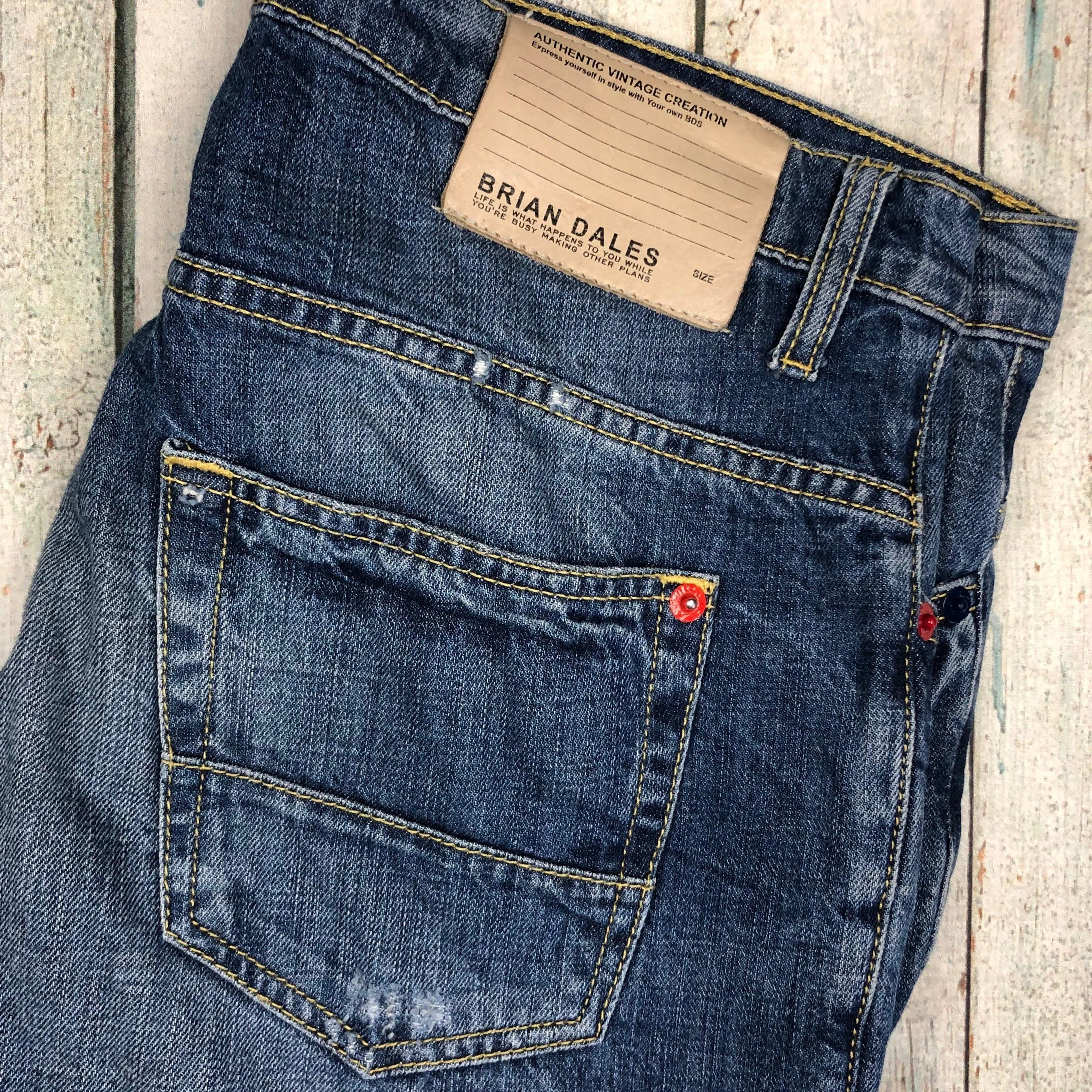 Brian Dales Mens Distressed Slim Leg Jeans - Size 31