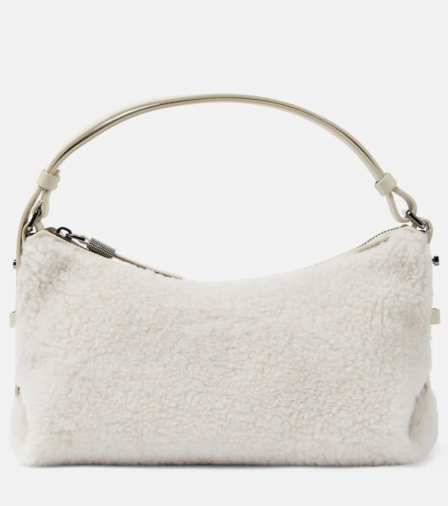 Brunello Cucinelli Faux shearling shoulder bag