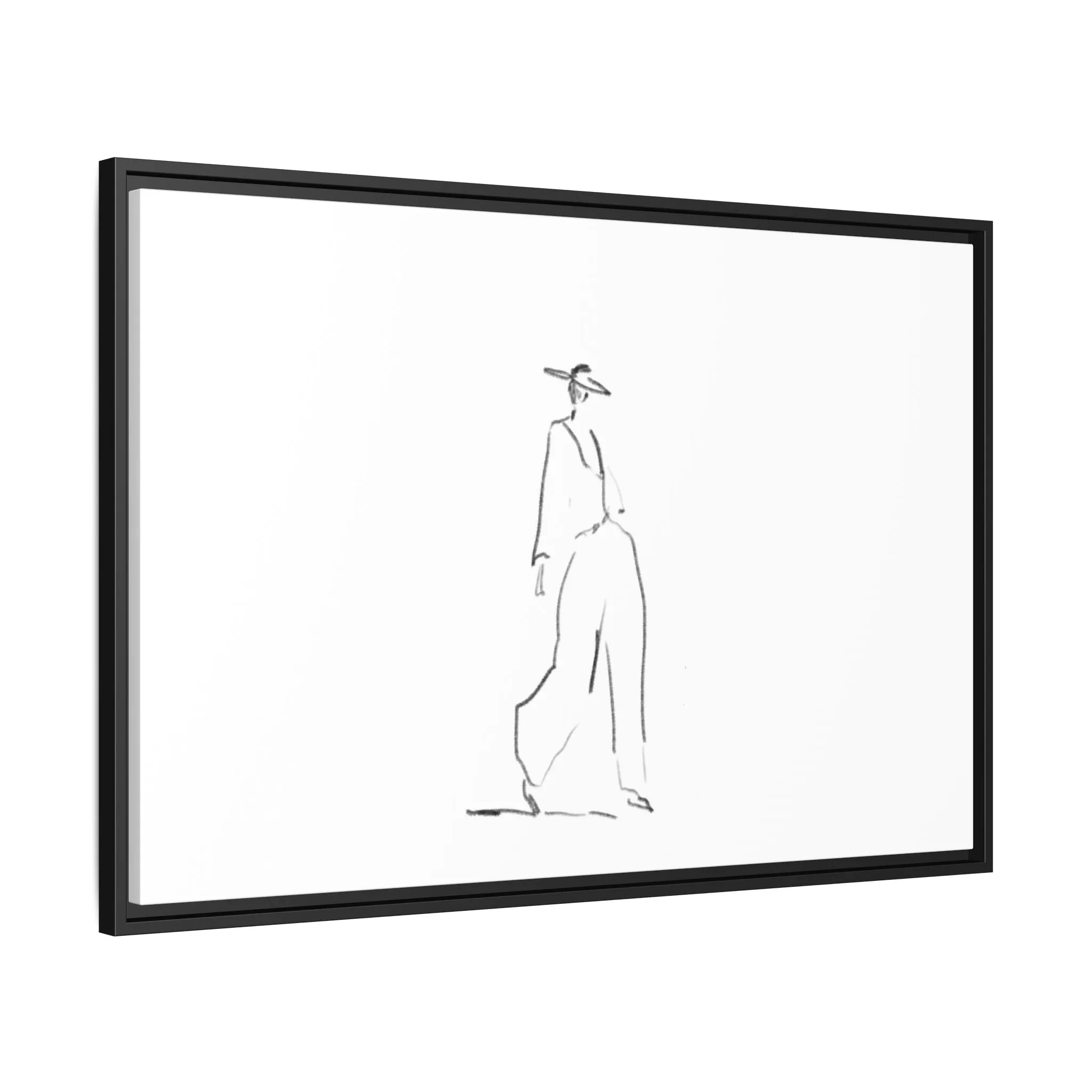 Chic Fashion Illustration Canvas Print - Framed Art Decor