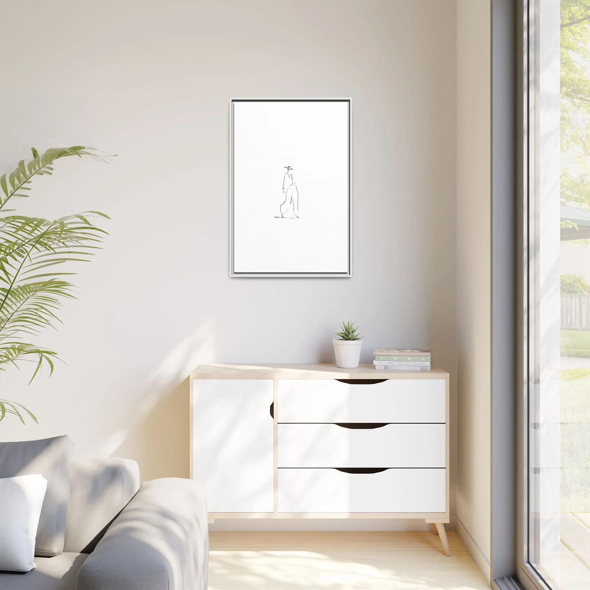 Chic Fashion Illustration Canvas Print - Framed Art Decor