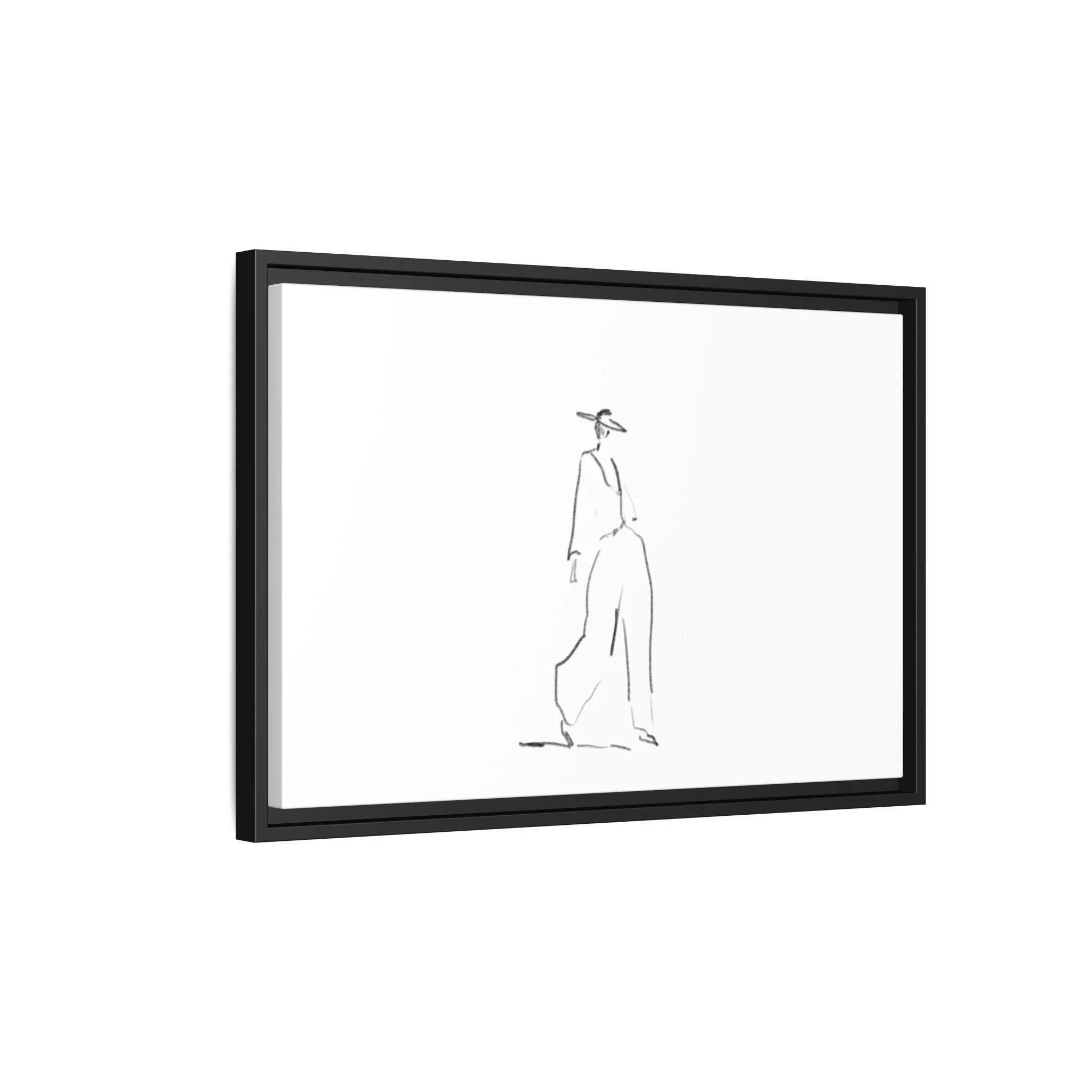 Chic Fashion Illustration Canvas Print - Framed Art Decor