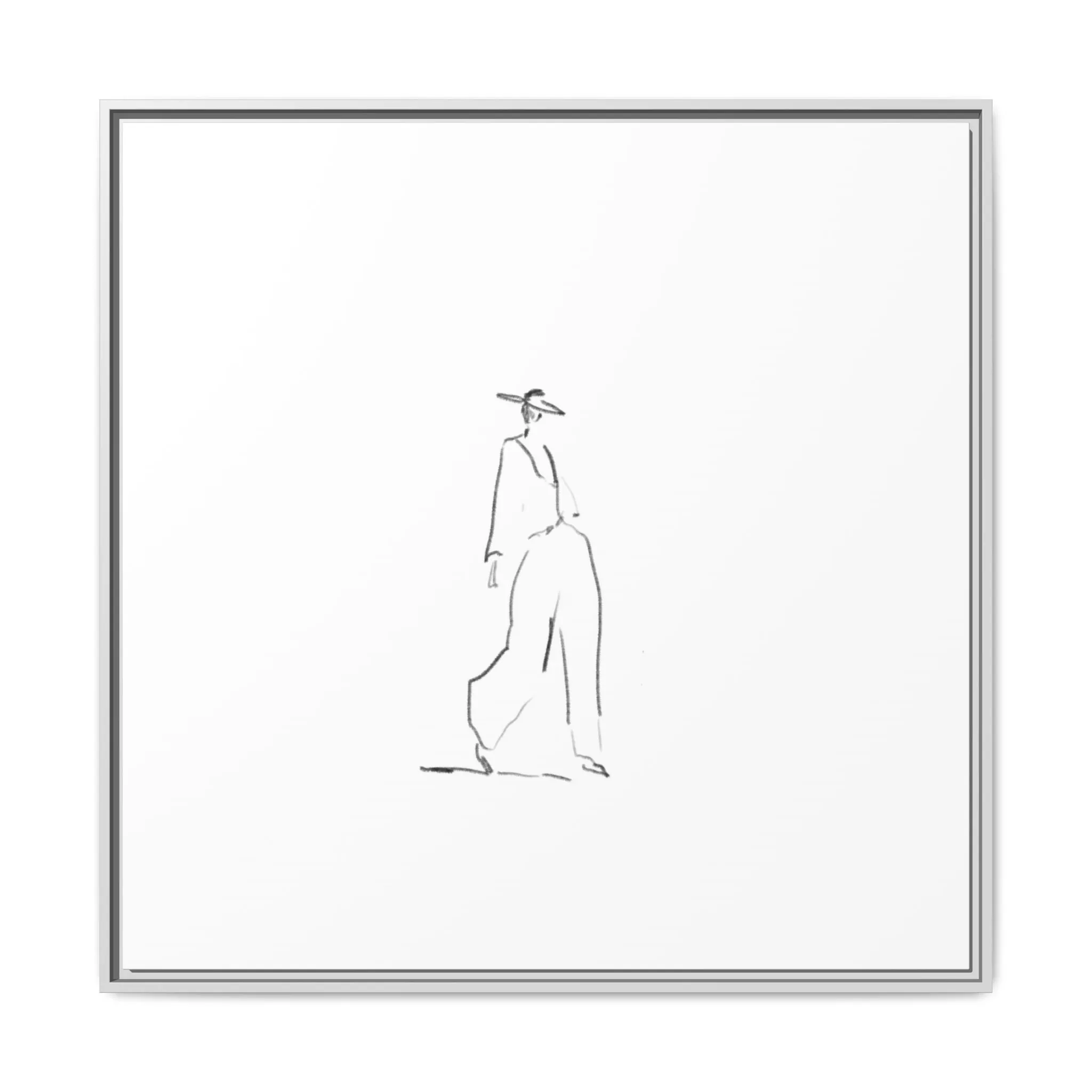 Chic Fashion Illustration Canvas Print - Framed Art Decor