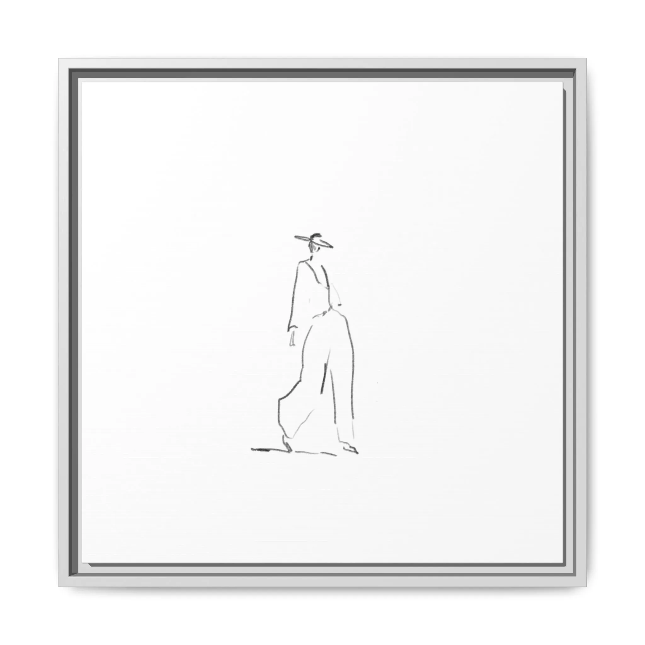 Chic Fashion Illustration Canvas Print - Framed Art Decor