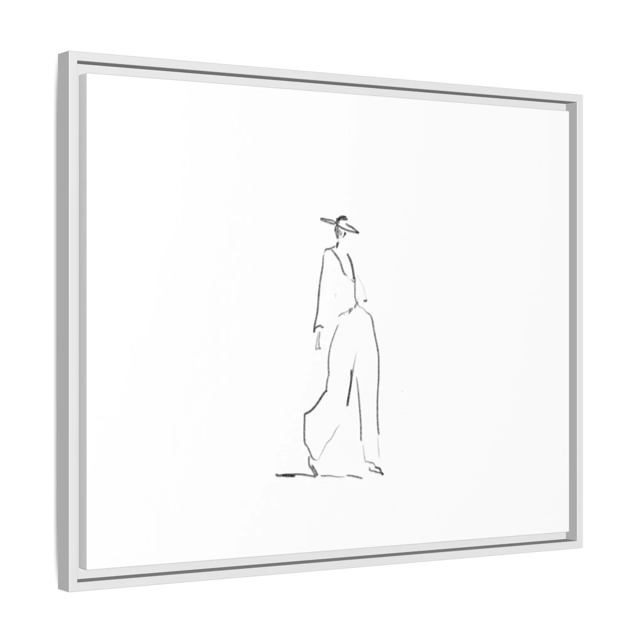 Chic Fashion Illustration Canvas Print - Framed Art Decor