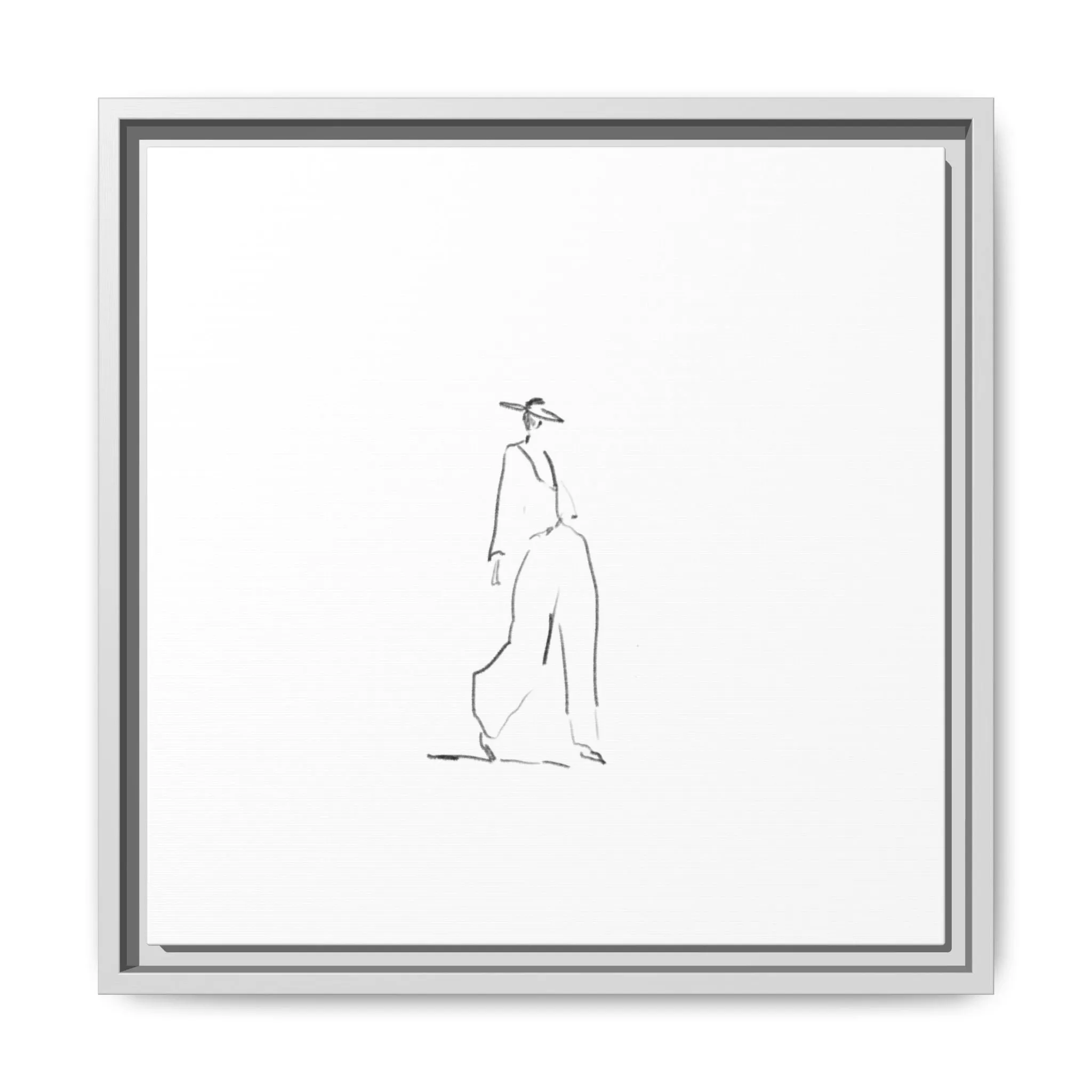 Chic Fashion Illustration Canvas Print - Framed Art Decor