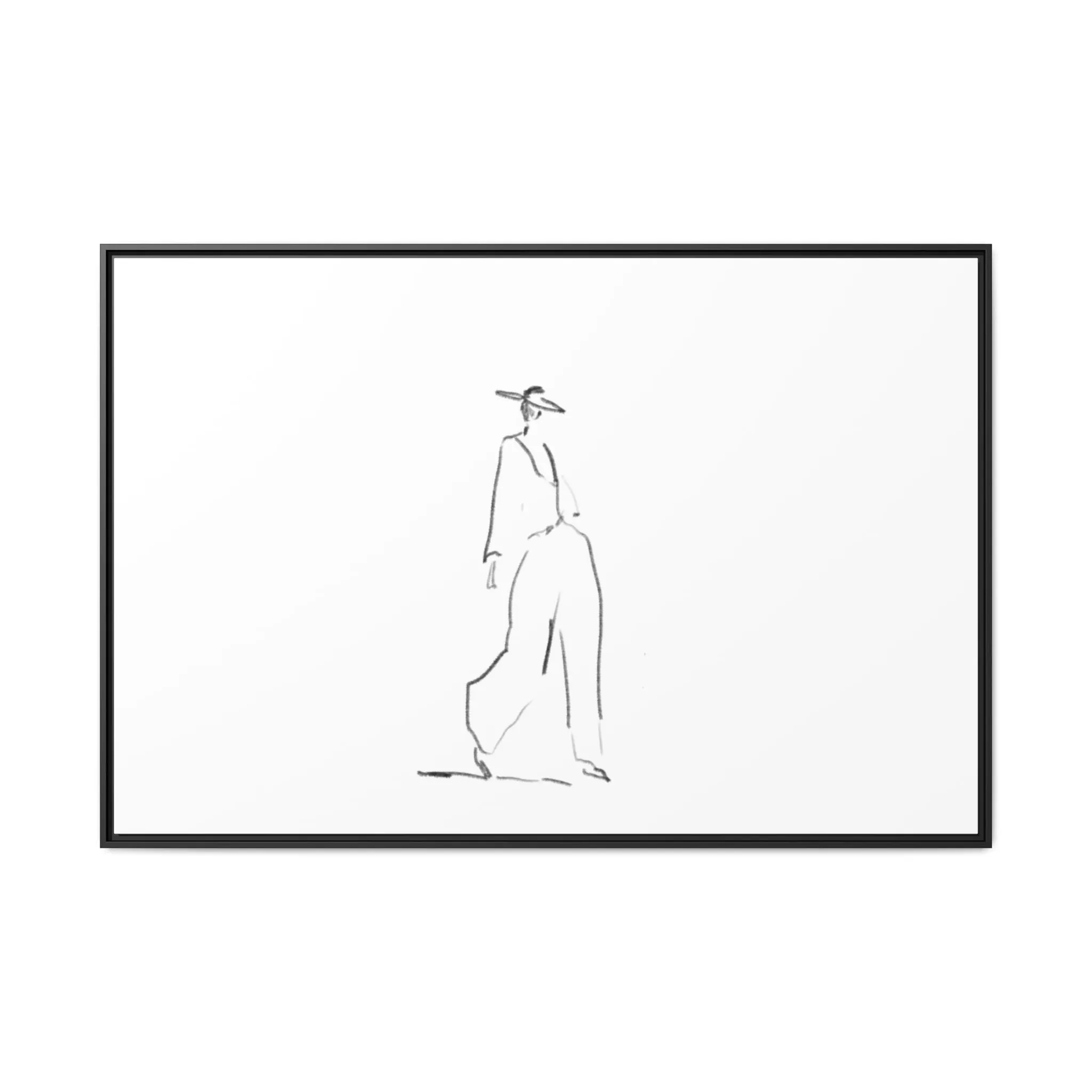 Chic Fashion Illustration Canvas Print - Framed Art Decor