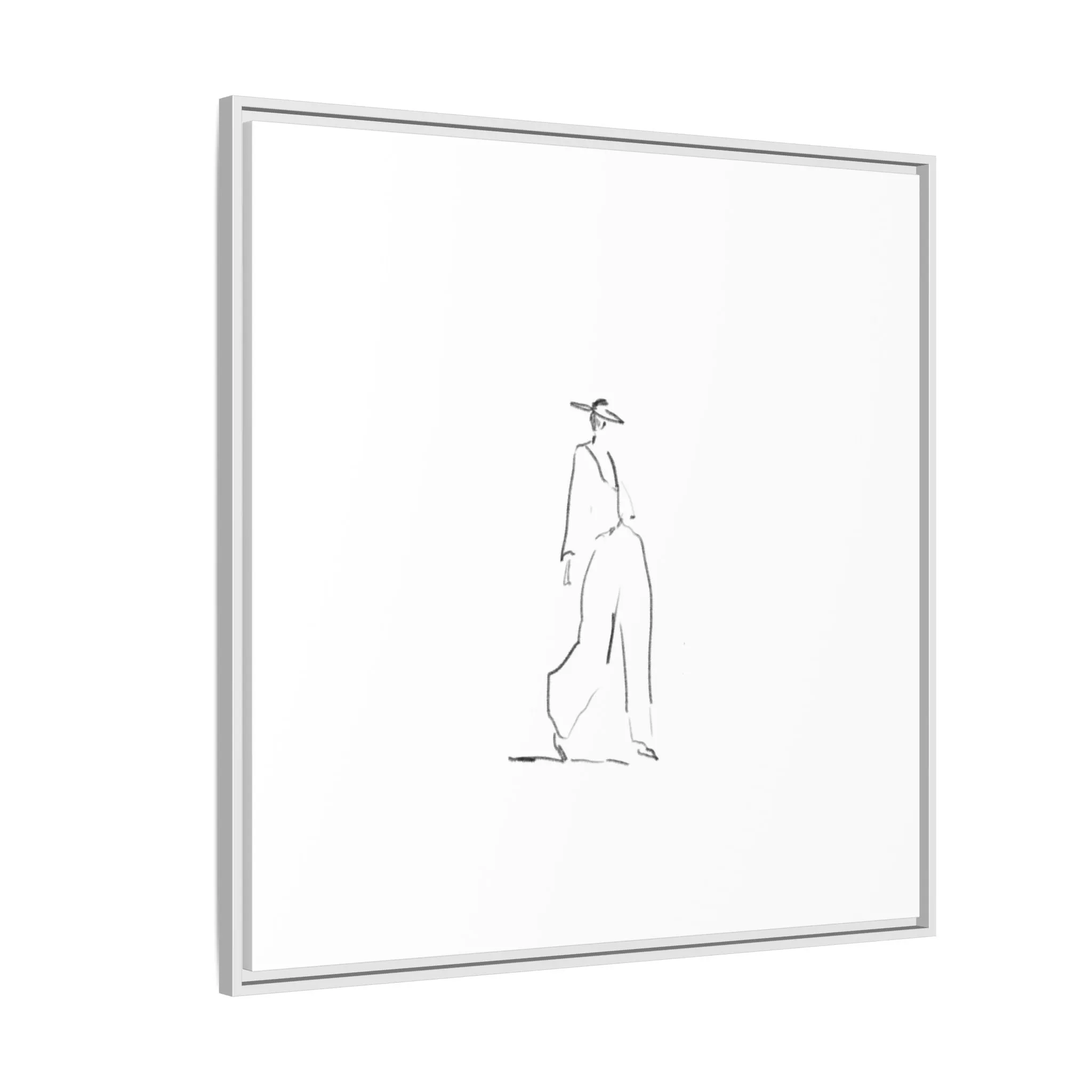Chic Fashion Illustration Canvas Print - Framed Art Decor