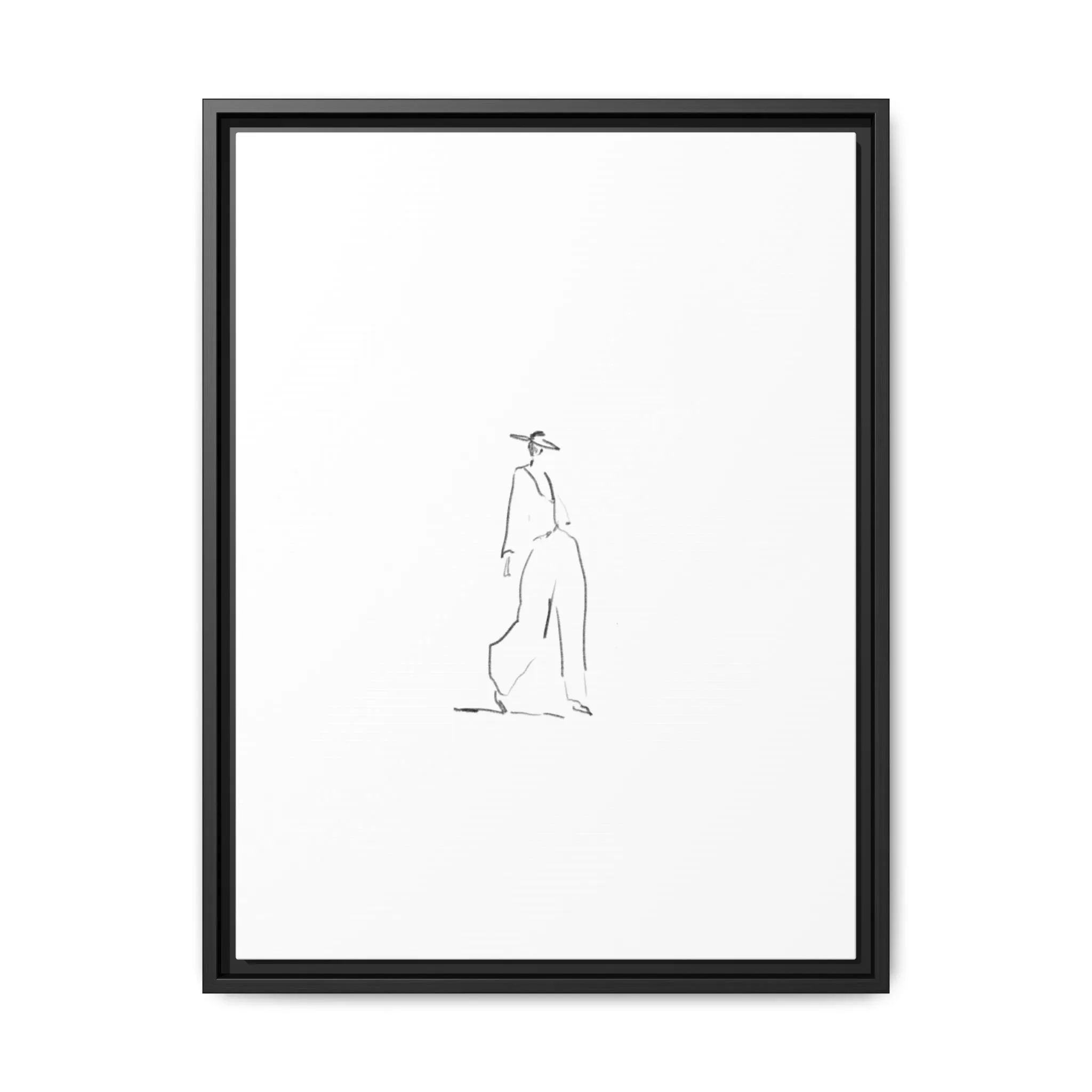 Chic Fashion Illustration Canvas Print - Framed Art Decor