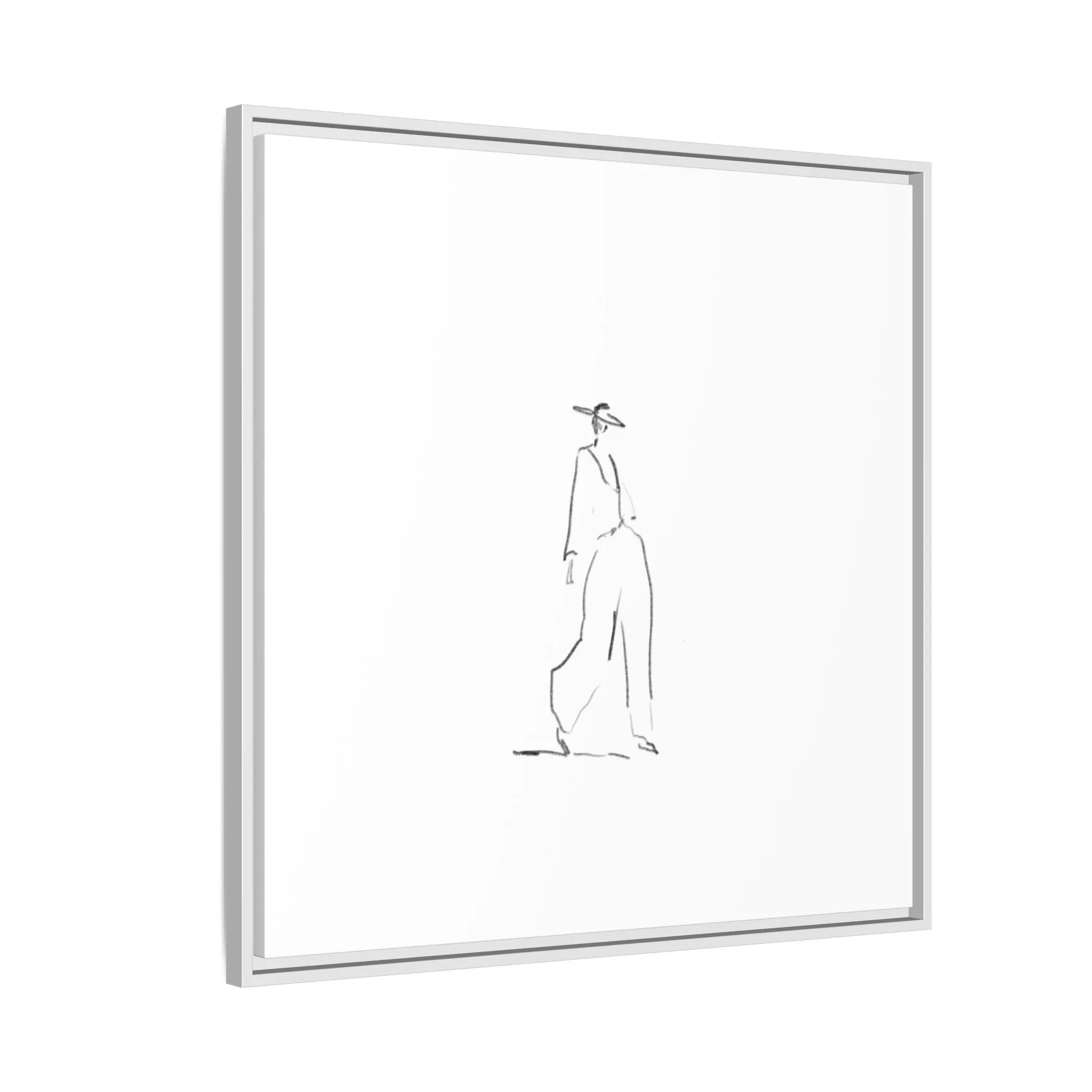 Chic Fashion Illustration Canvas Print - Framed Art Decor