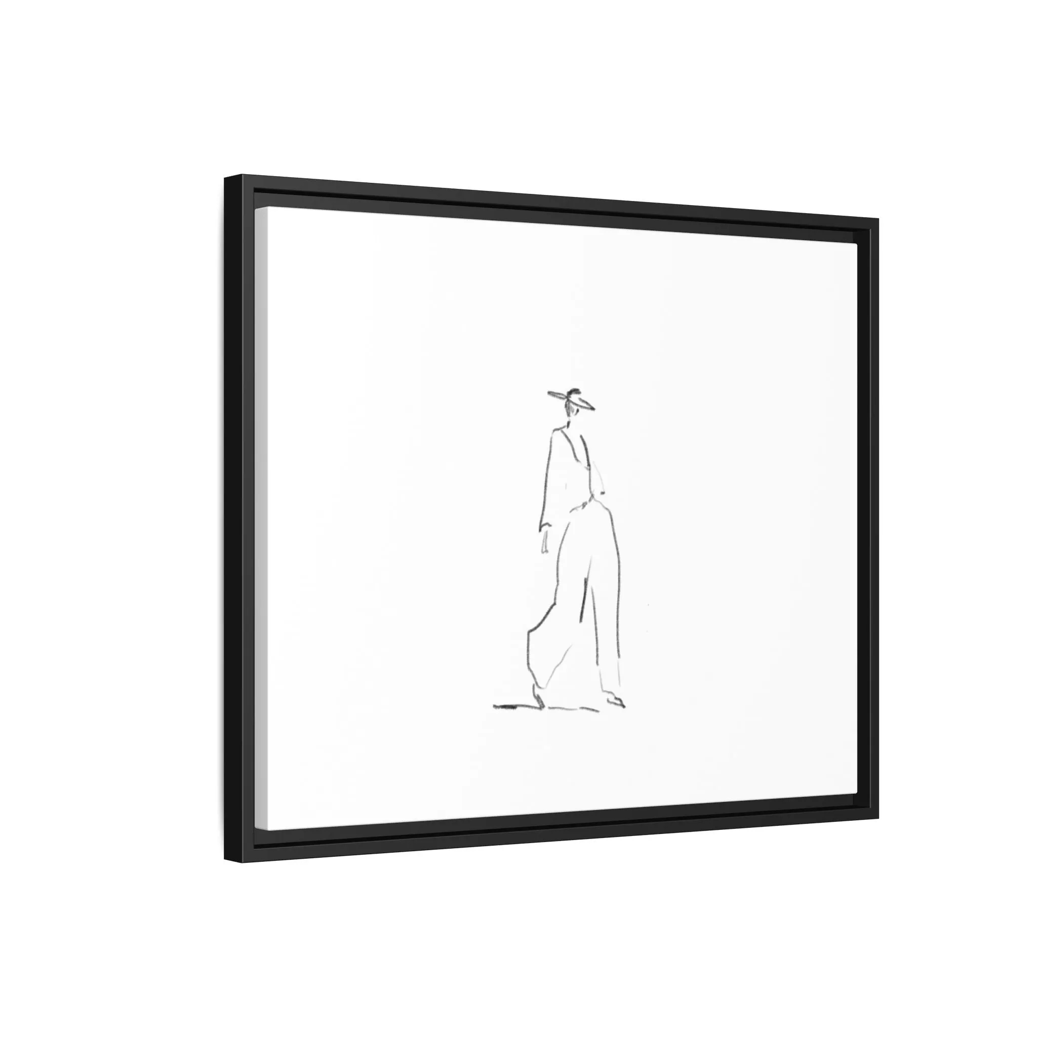 Chic Fashion Illustration Canvas Print - Framed Art Decor