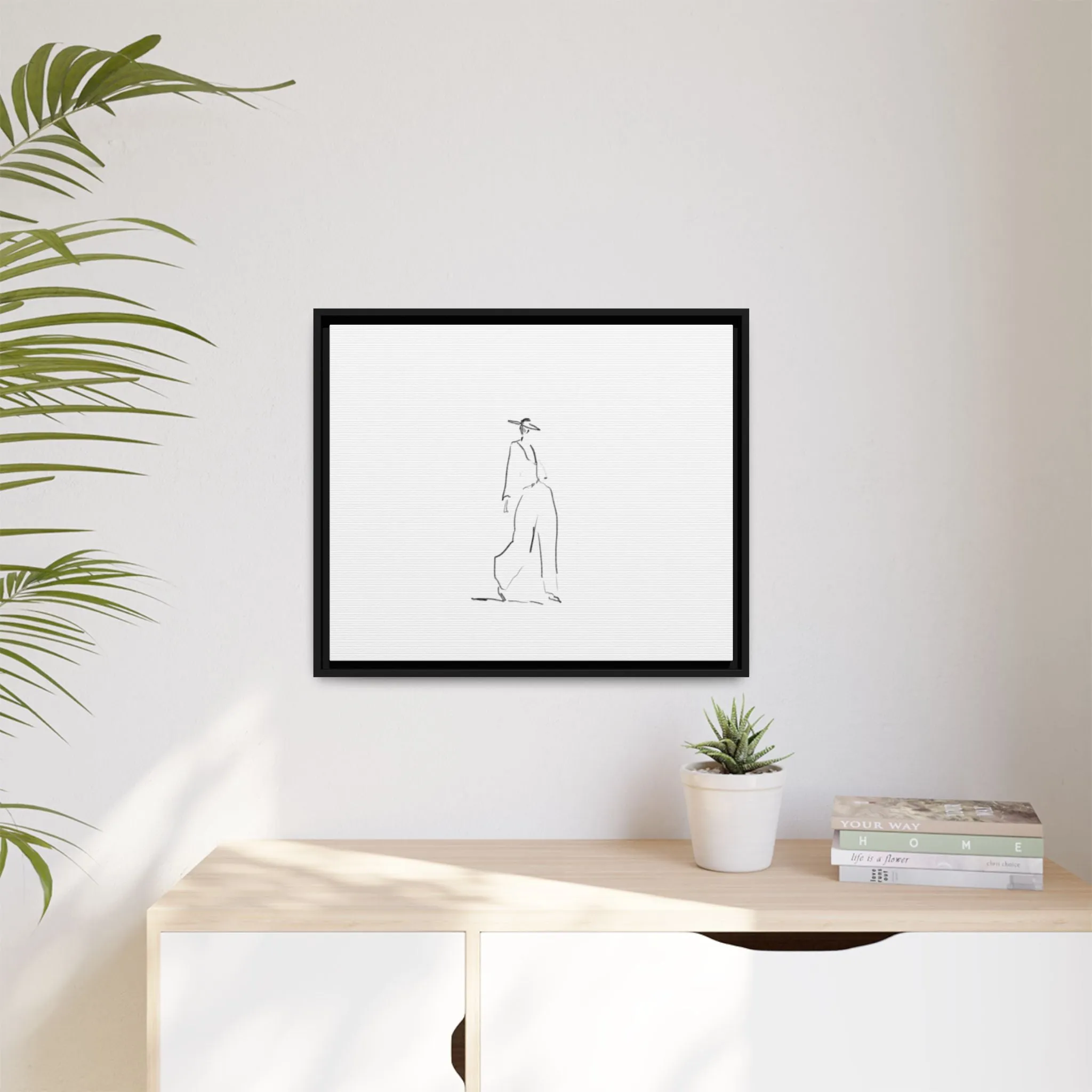 Chic Fashion Illustration Canvas Print - Framed Art Decor
