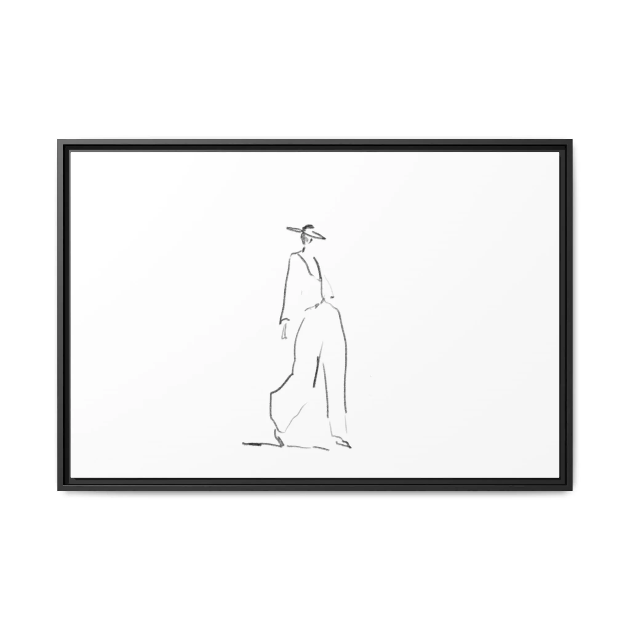 Chic Fashion Illustration Canvas Print - Framed Art Decor