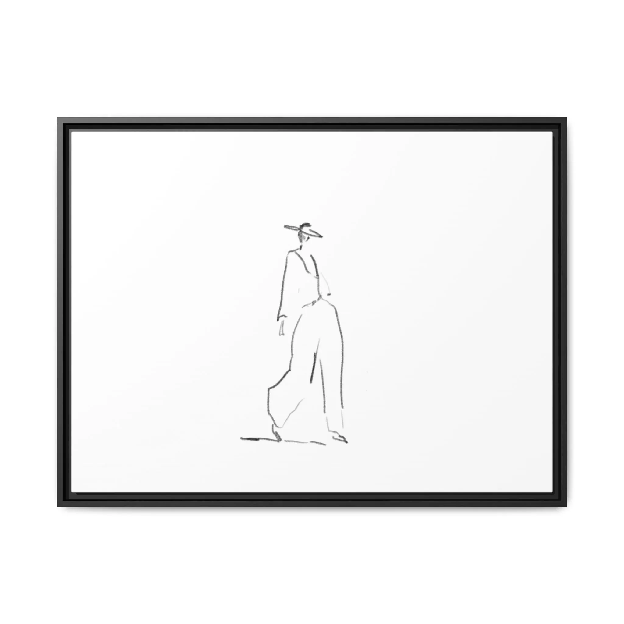 Chic Fashion Illustration Canvas Print - Framed Art Decor