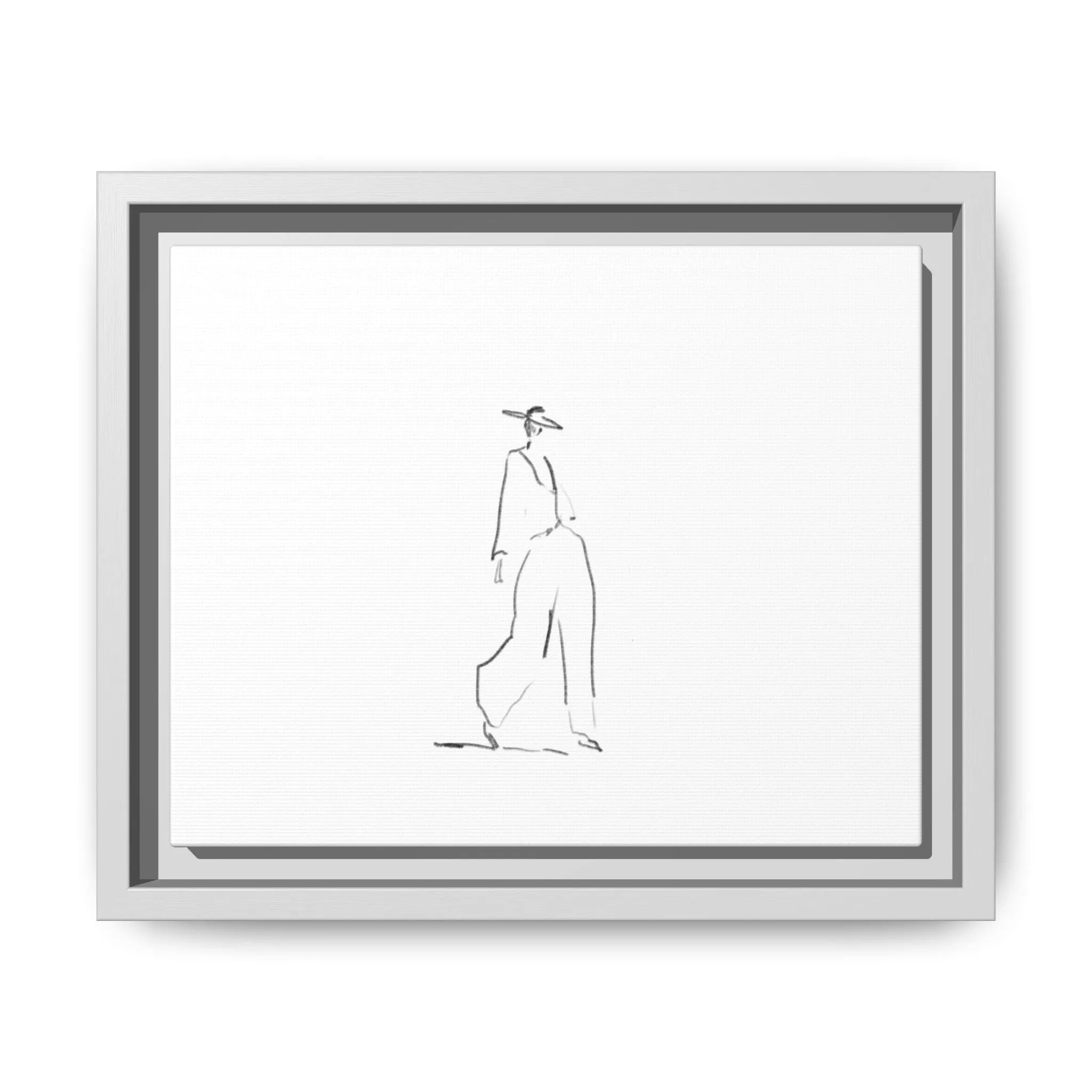 Chic Fashion Illustration Canvas Print - Framed Art Decor
