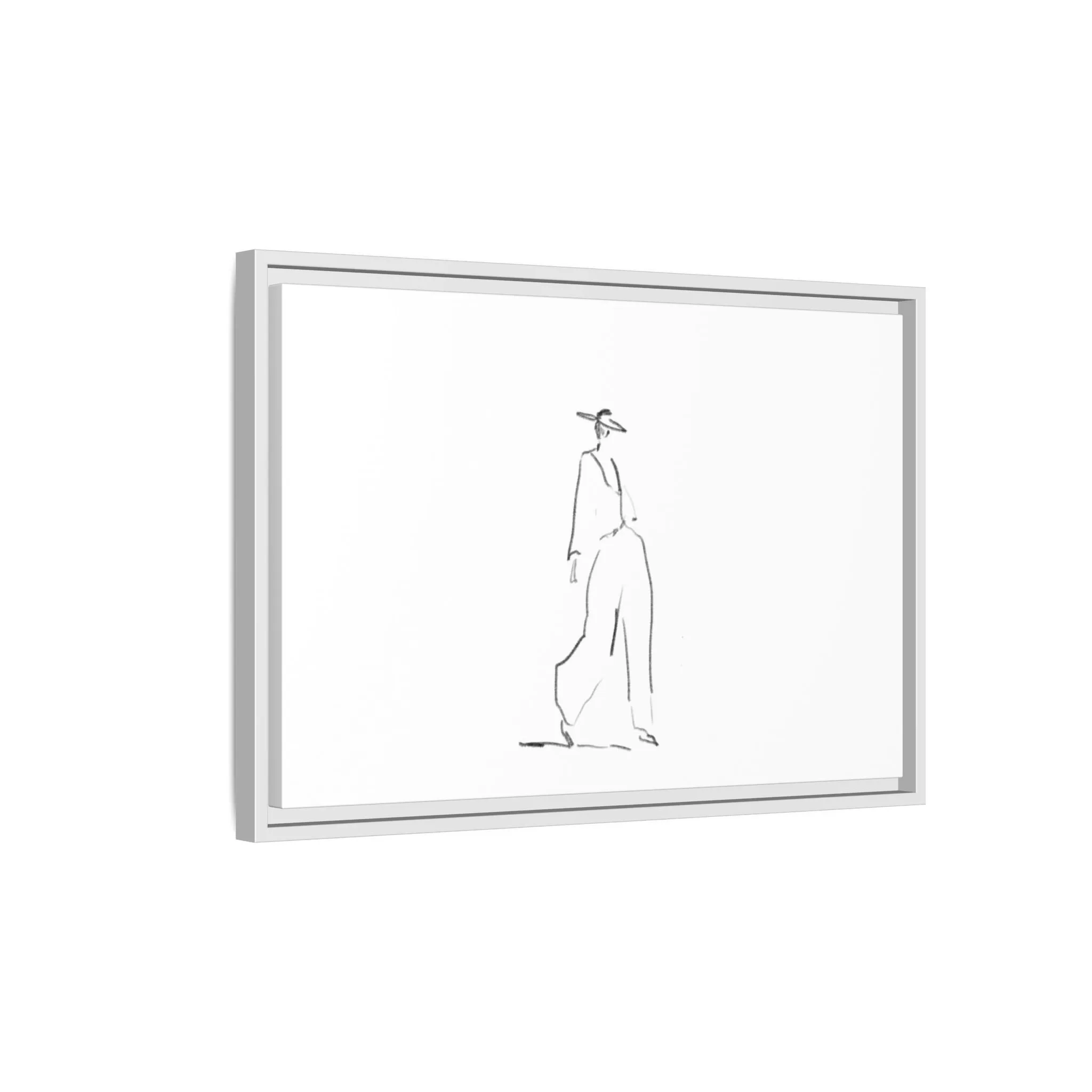 Chic Fashion Illustration Canvas Print - Framed Art Decor
