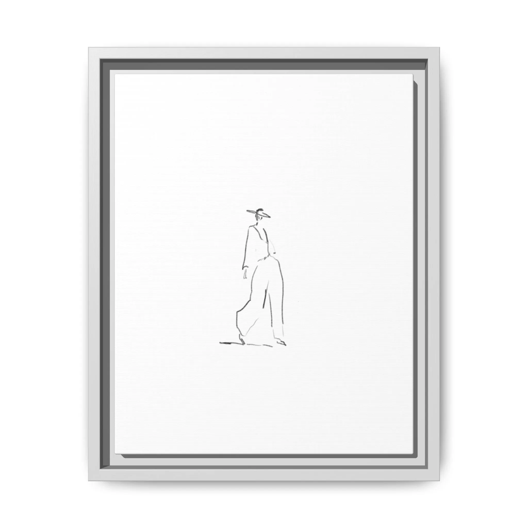 Chic Fashion Illustration Canvas Print - Framed Art Decor