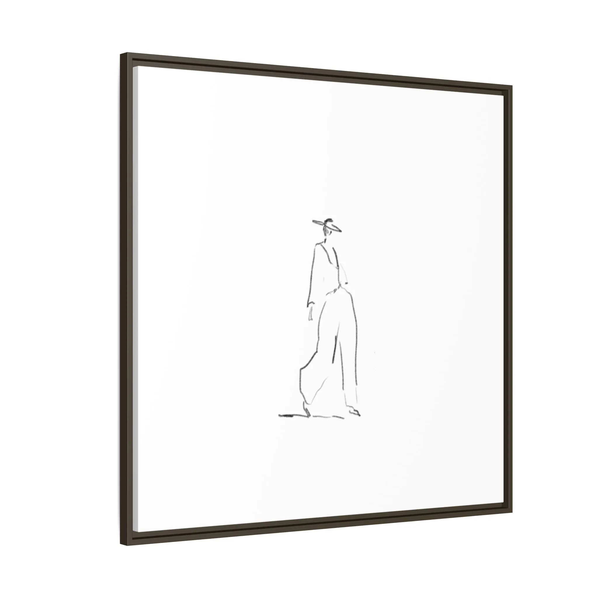 Chic Fashion Illustration Canvas Print - Framed Art Decor