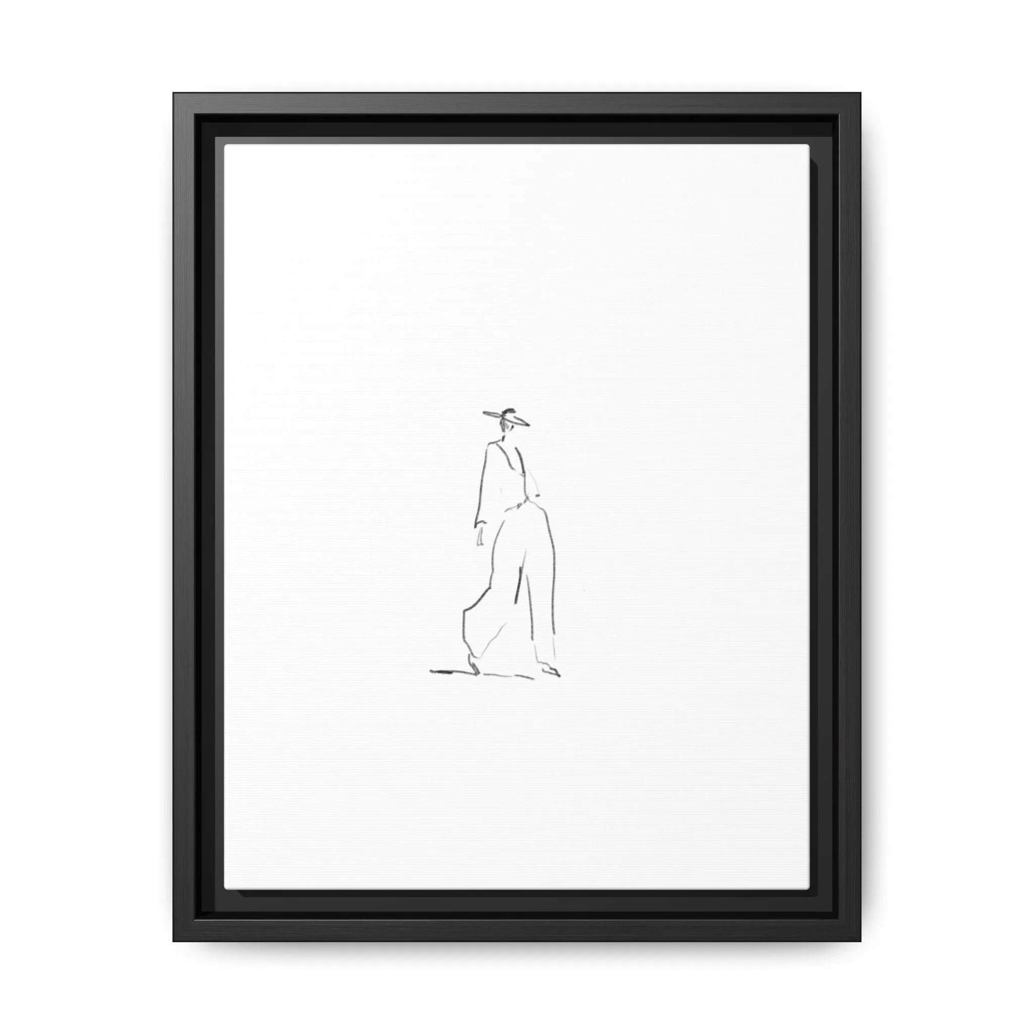 Chic Fashion Illustration Canvas Print - Framed Art Decor