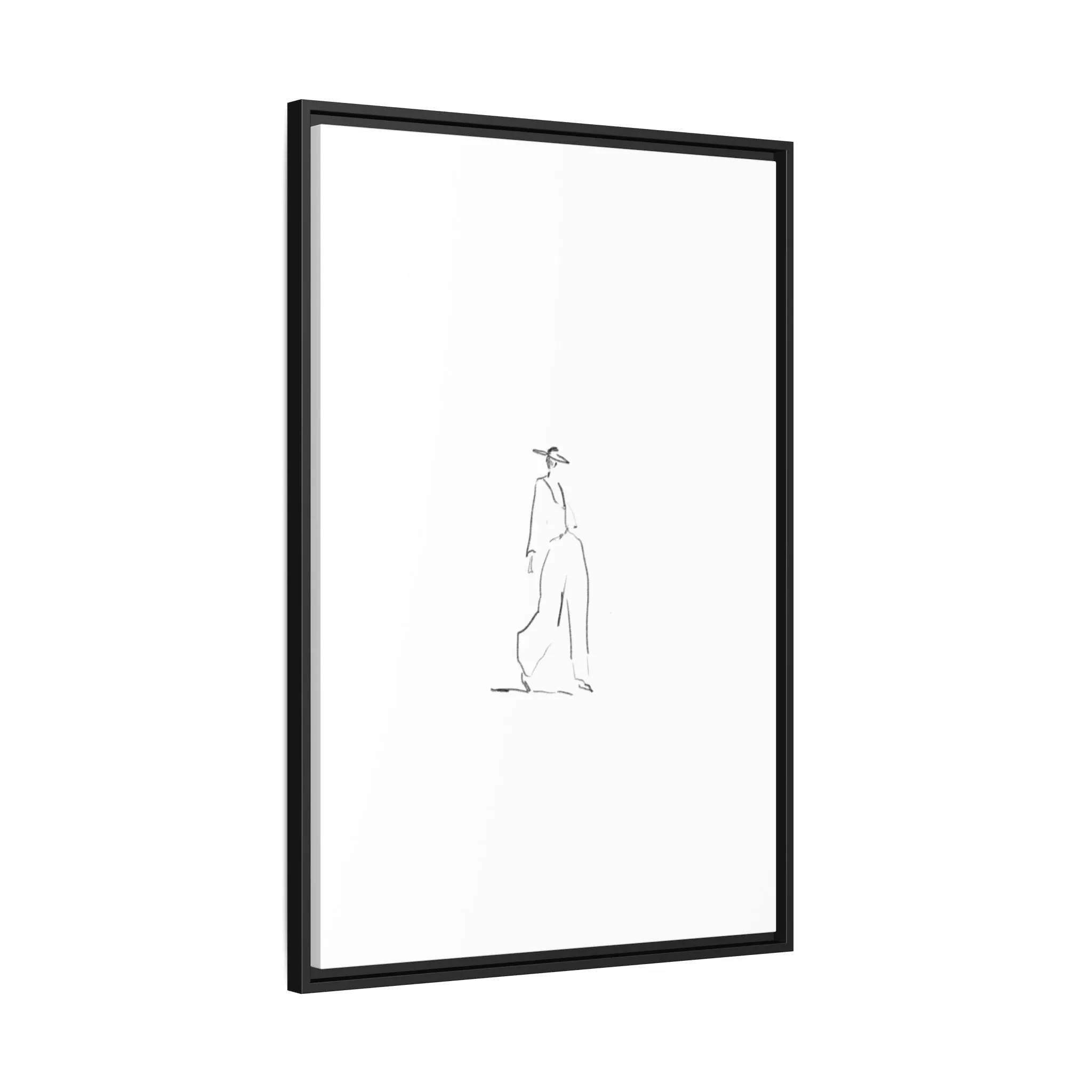 Chic Fashion Illustration Canvas Print - Framed Art Decor