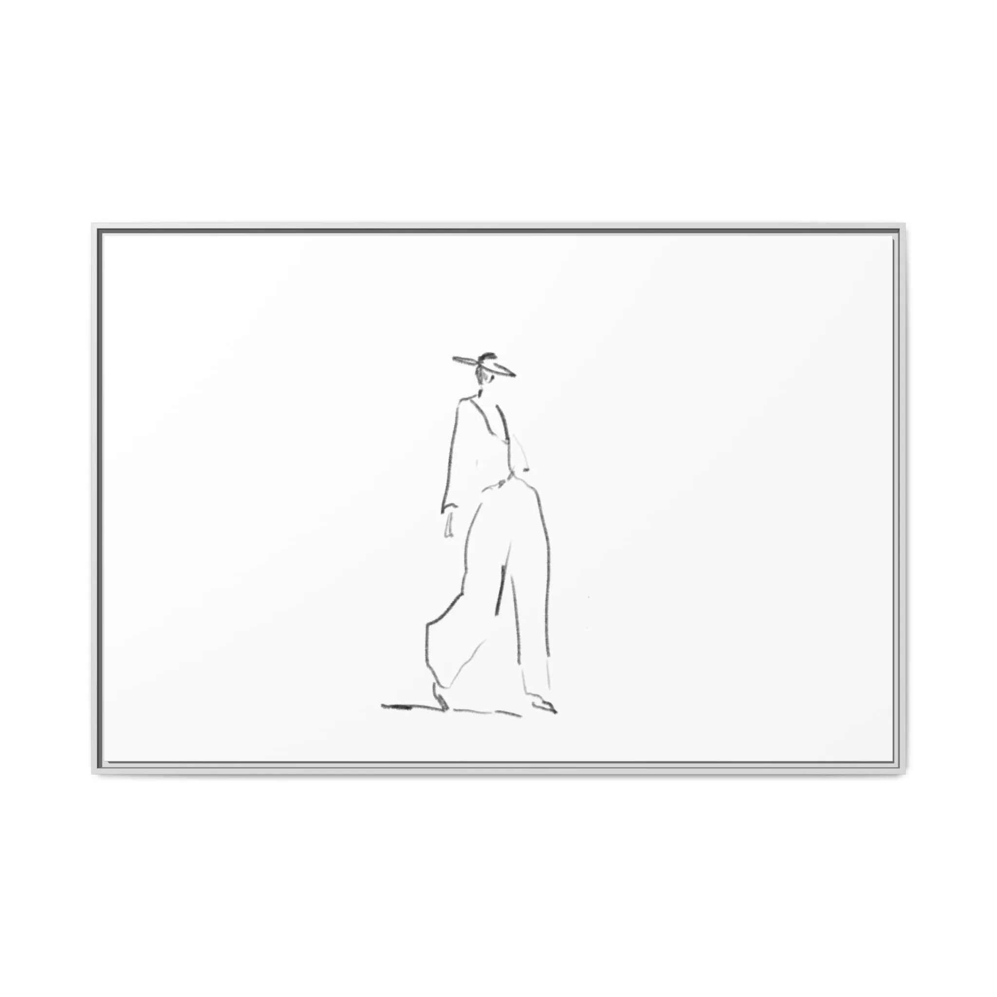 Chic Fashion Illustration Canvas Print - Framed Art Decor
