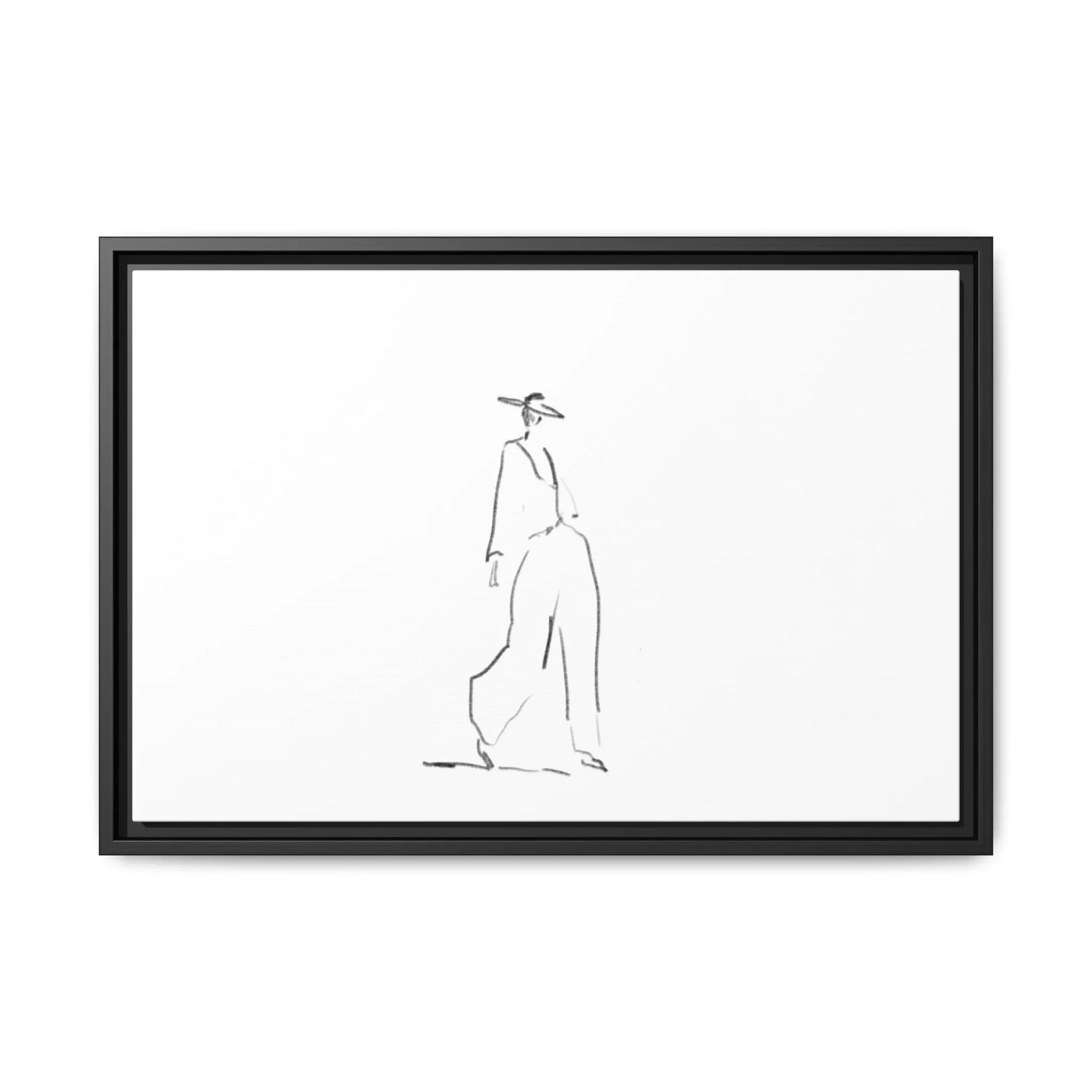 Chic Fashion Illustration Canvas Print - Framed Art Decor