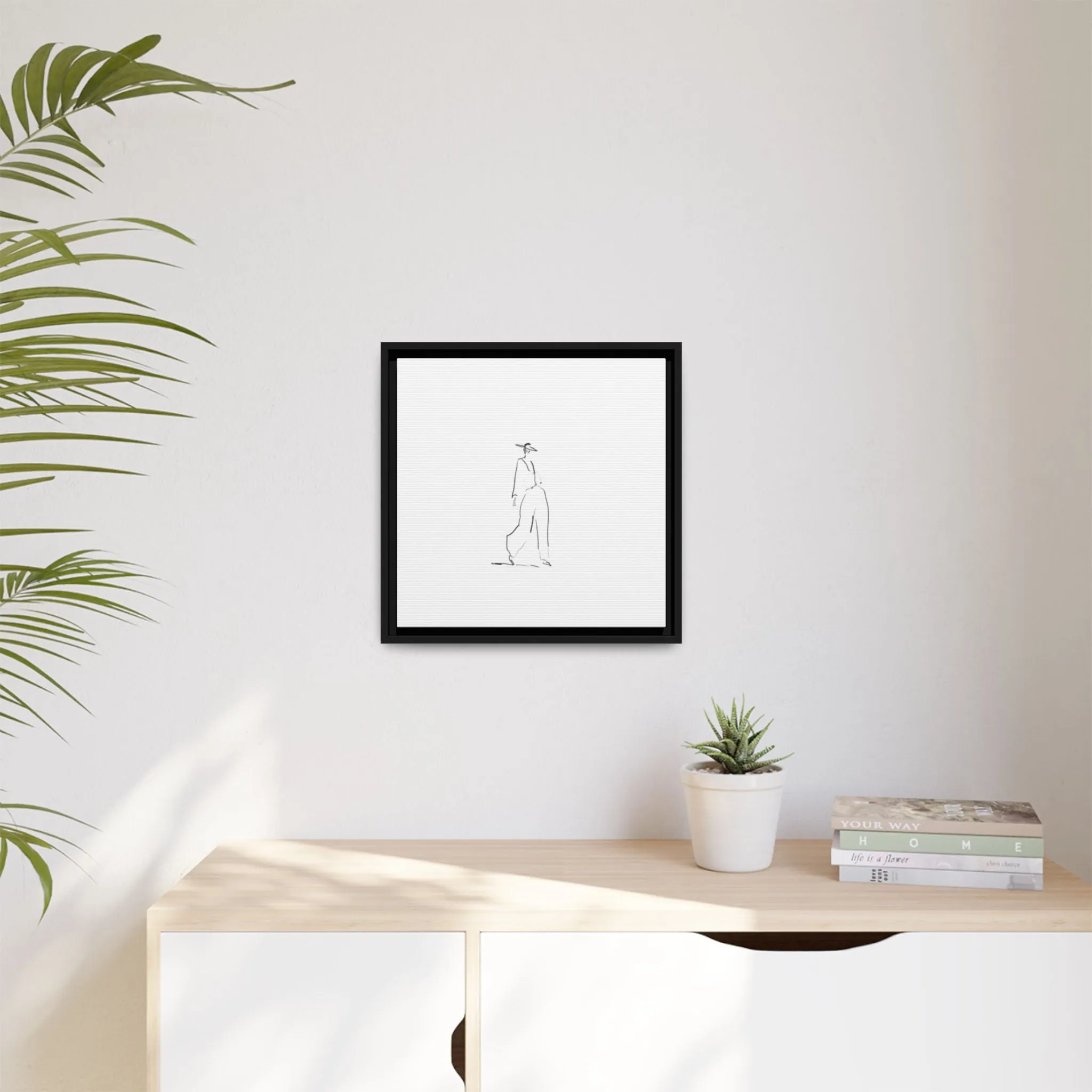 Chic Fashion Illustration Canvas Print - Framed Art Decor