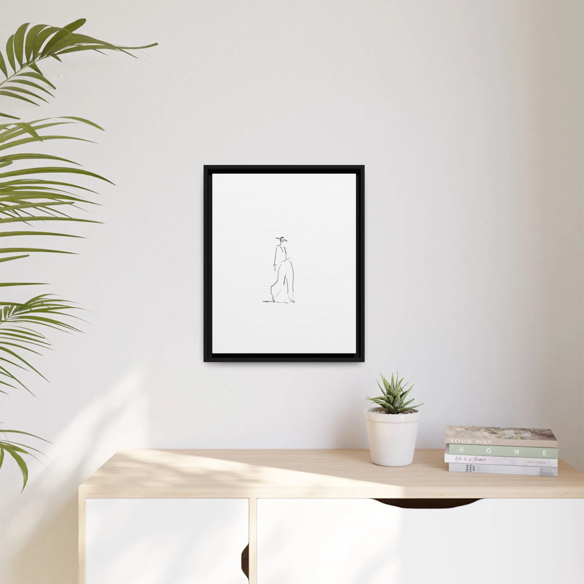 Chic Fashion Illustration Canvas Print - Framed Art Decor