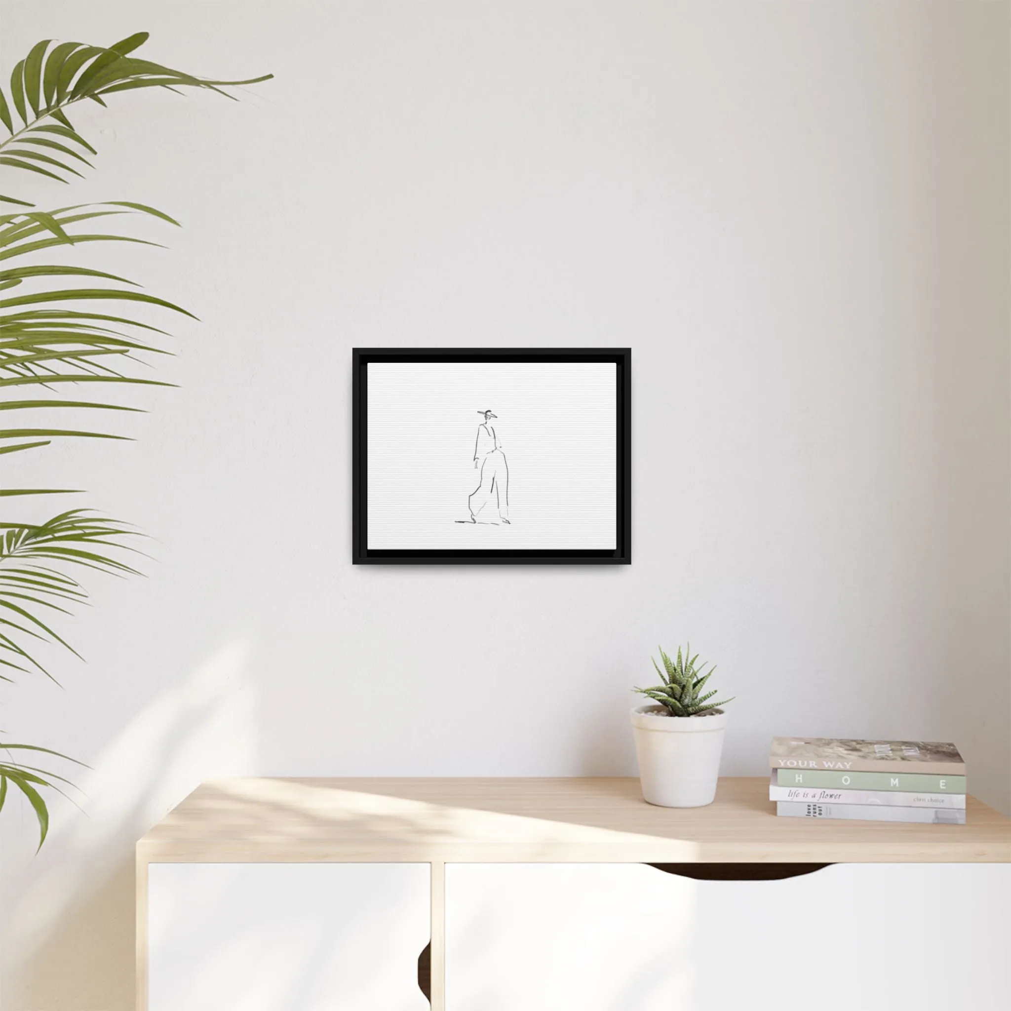 Chic Fashion Illustration Canvas Print - Framed Art Decor